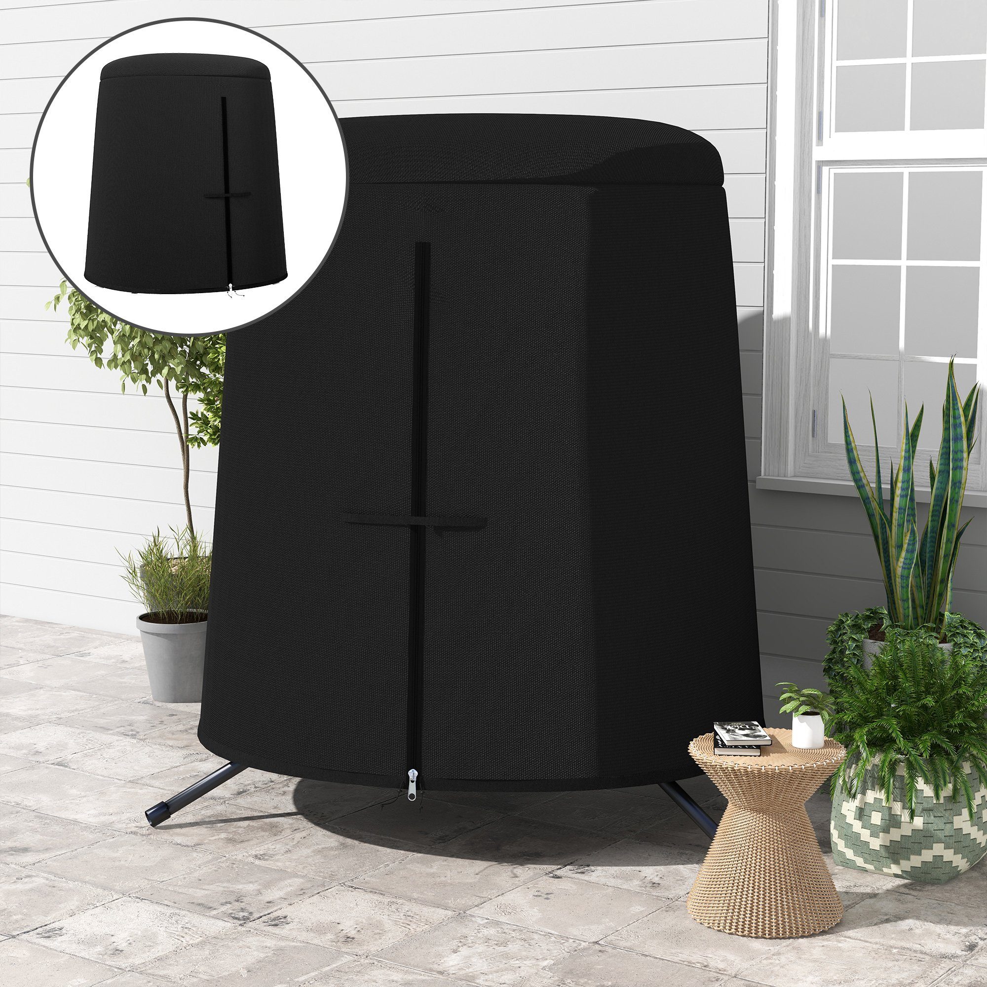 Outsunny Gartenmöbel-Schutzhülle Hängesessel Abdeckung mit UV-Schutz günstig online kaufen