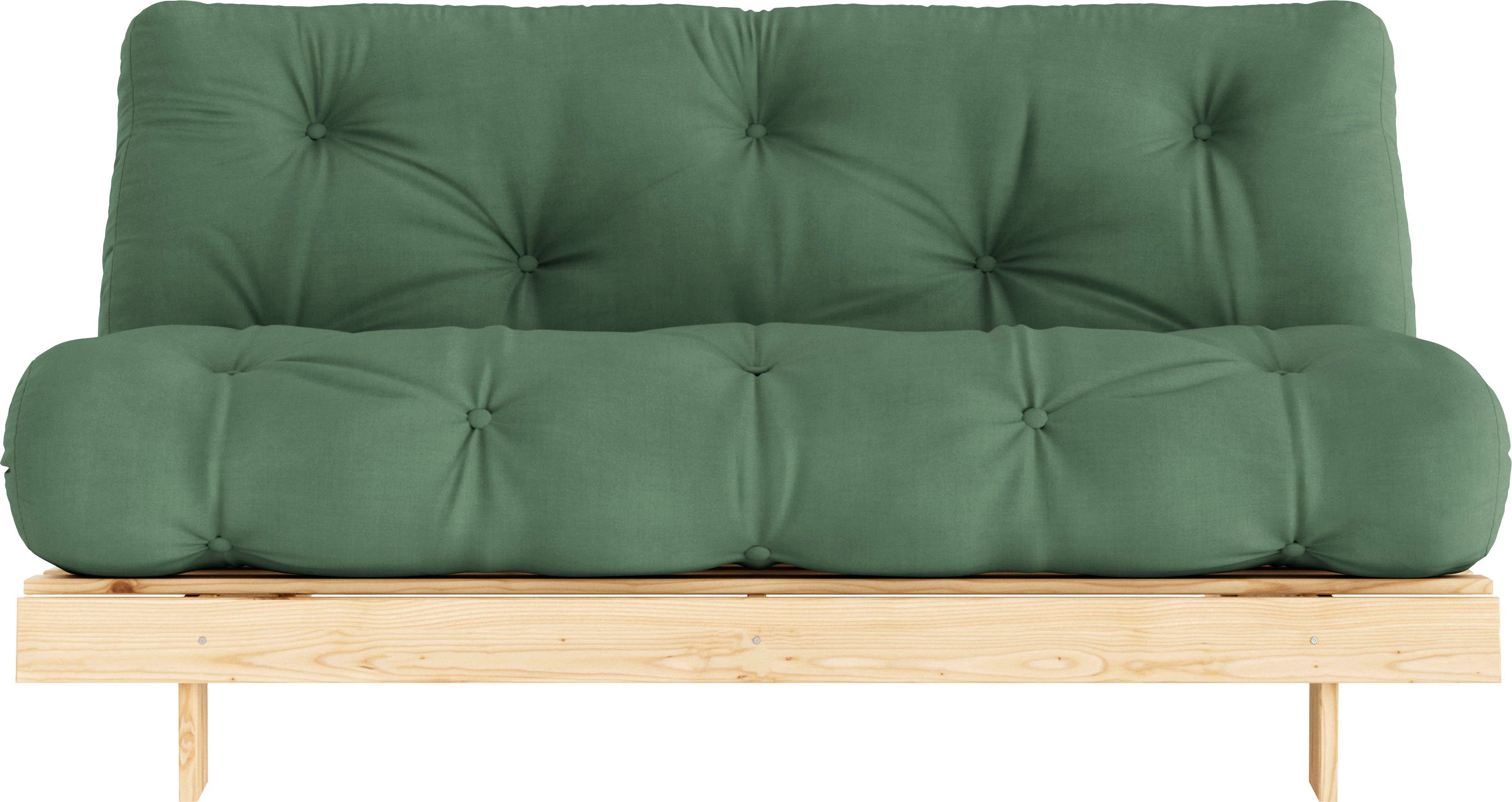 Karup Design Daybett Daybett Roots Schlafsofa – Gästebett & Sofa aus FSC®-Kiefer, Inkl. Futonmatratze, in mehreren Größen & Farben erhältlich
