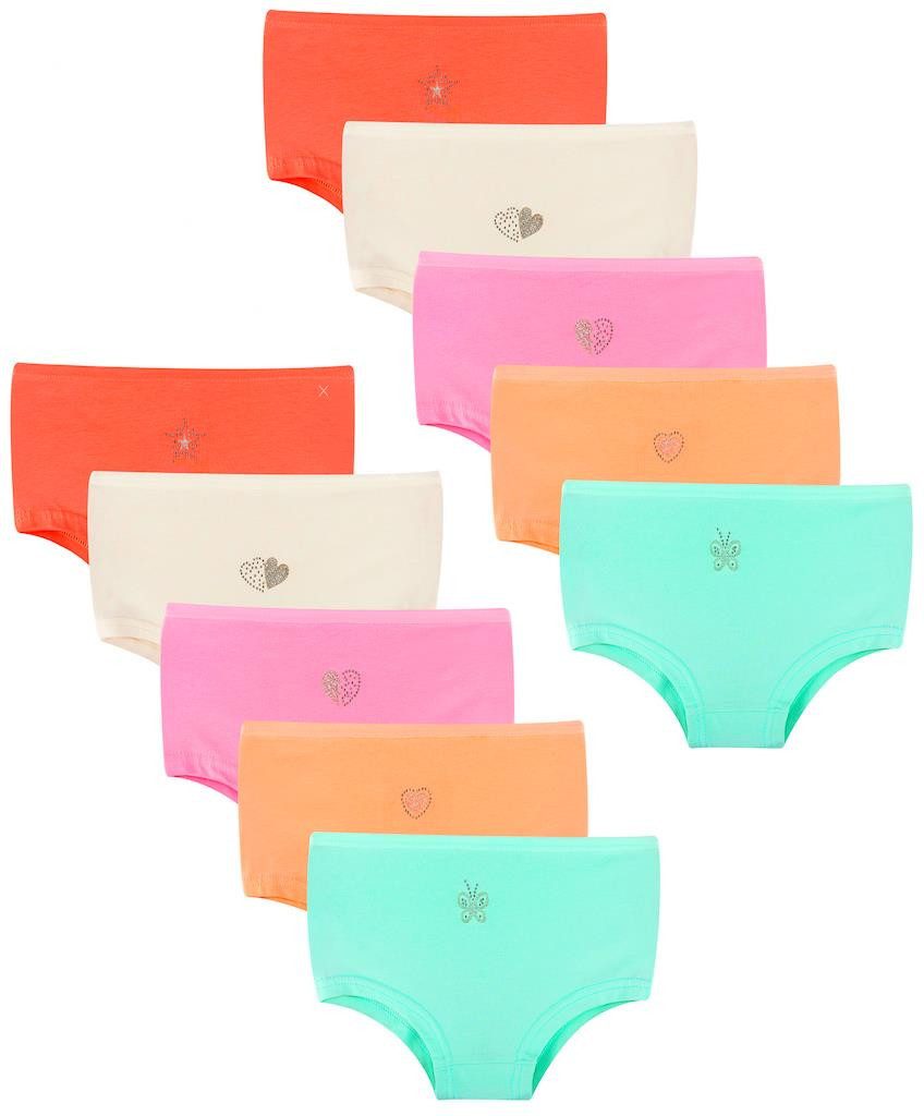 Panty 10er Set Mädchen Pantys - Strass - Mehrfarbig