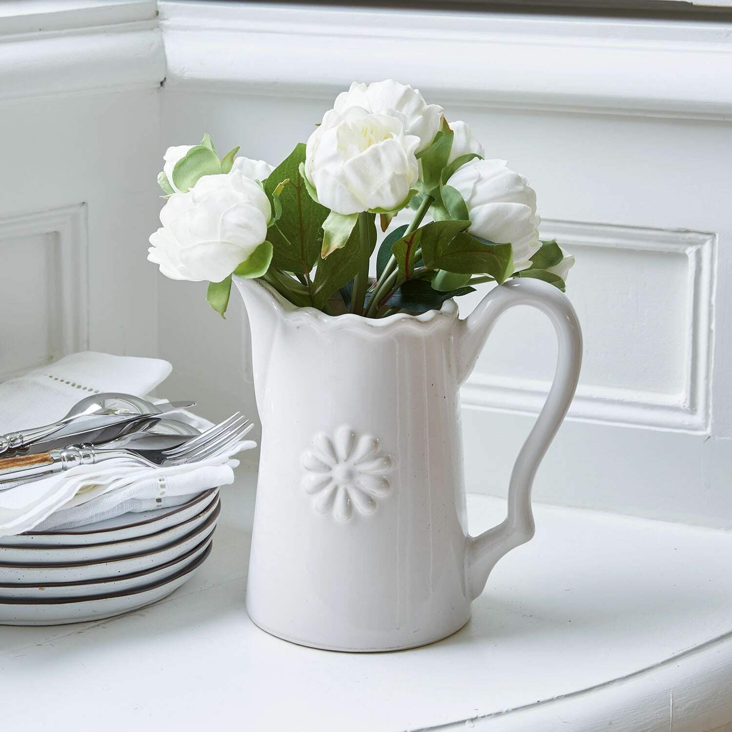 Kunstblume Deko-Blumenstrauss Zephyrel creme, Mirabeau, Höhe günstig online kaufen