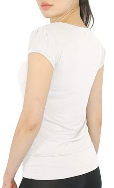 dy_mode T-Shirt Damen T-Shirt Rundhalsausschnitt Shirt Einfarbig in 2er-Pack (2er Pack, 2er-Pack) in Unifarbe