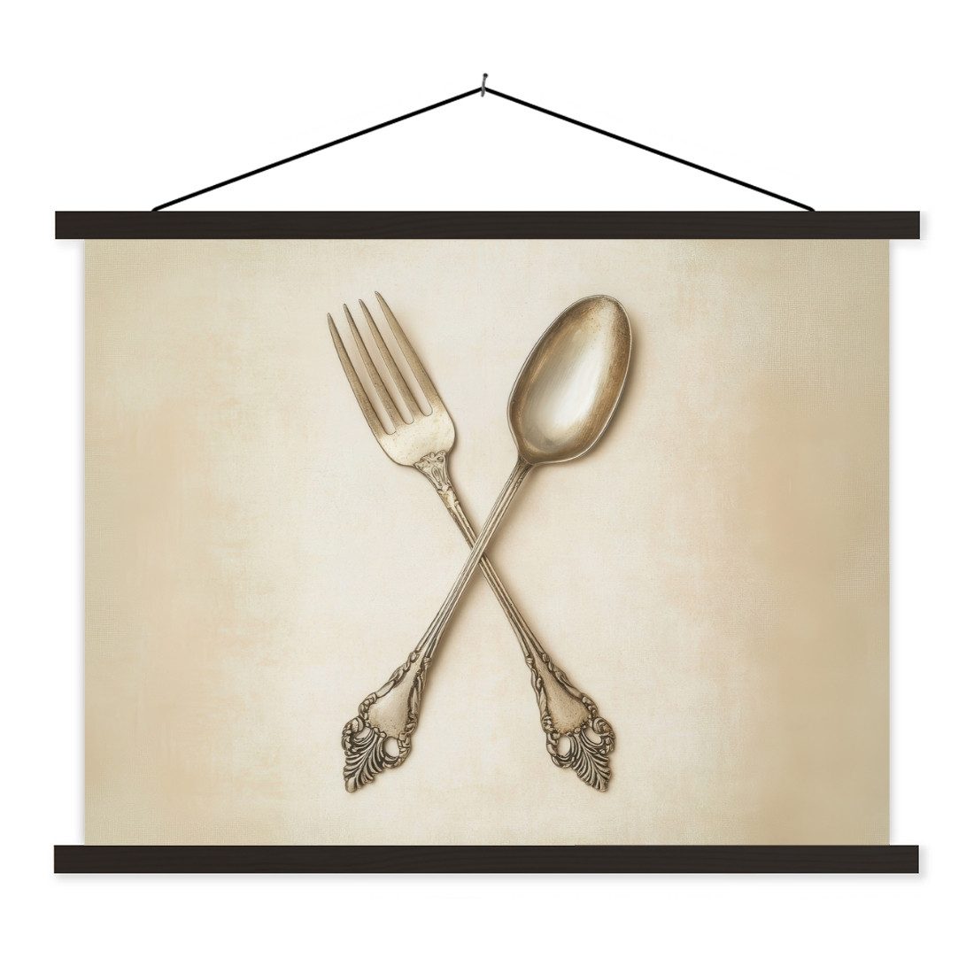 Poster Beige - Vintage - Besteck