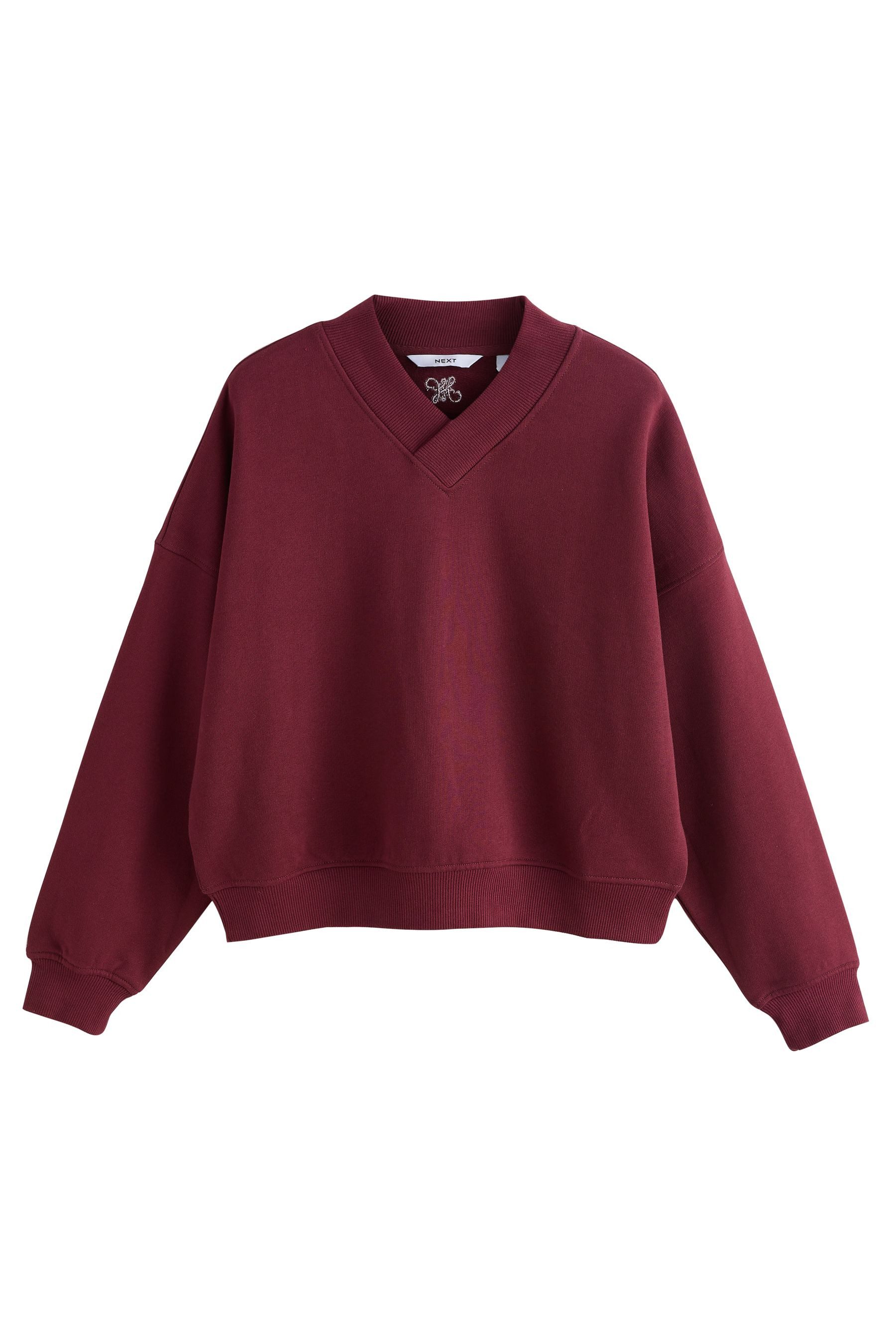 Next Sweater Sweatshirt mit V-Ausschnitt (1-tlg)