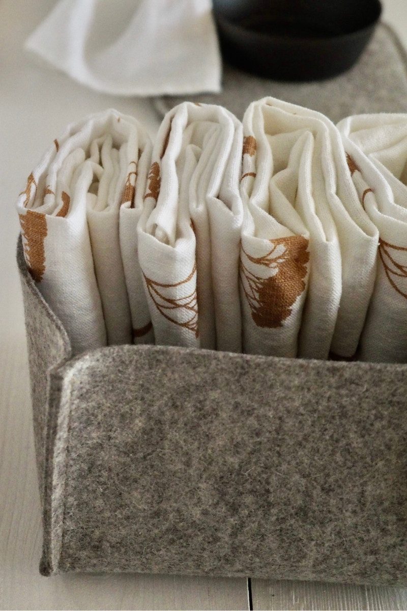 Dorothee Lehnen Aufbewahrungsdose Filzkörbchen - MIK BOX - anthrazit, caracul, hellgrau