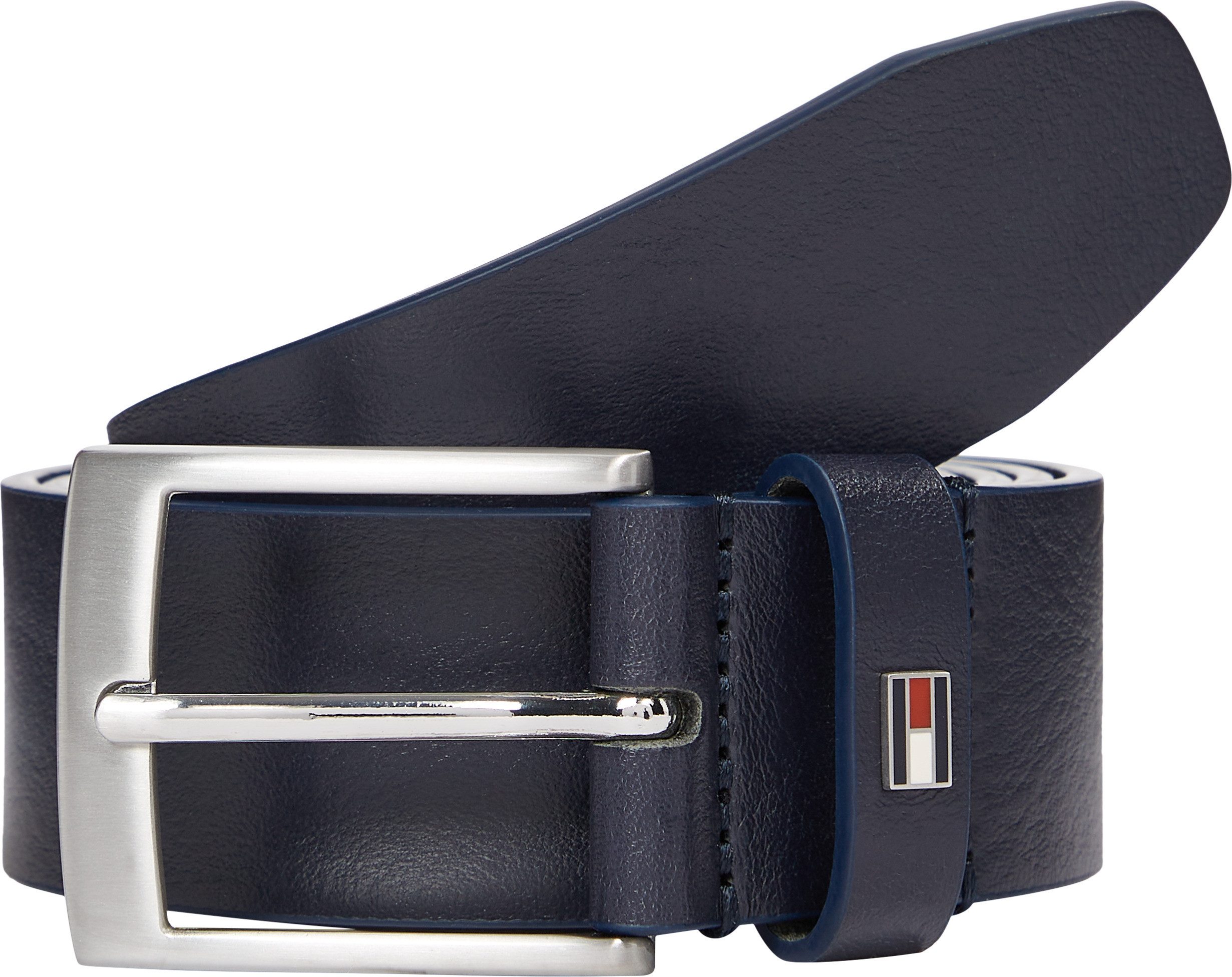 Tommy Hilfiger Ledergürtel ADAN 3.5 cm breit EXT Metalllogopatch, Einfachdornschnalle – Bild 2 von 5