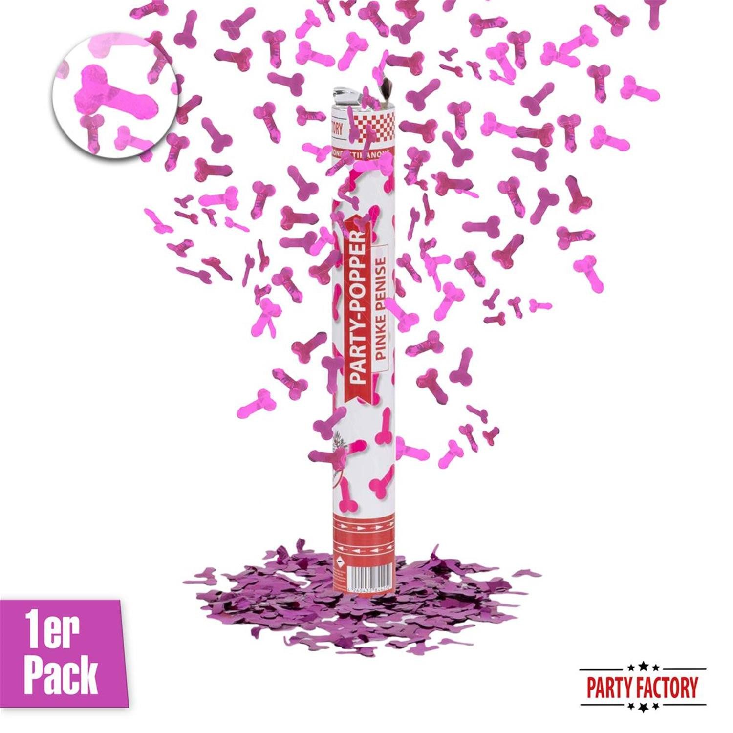Party Factory Konfetti Party Popper 40cm Pinke Penis