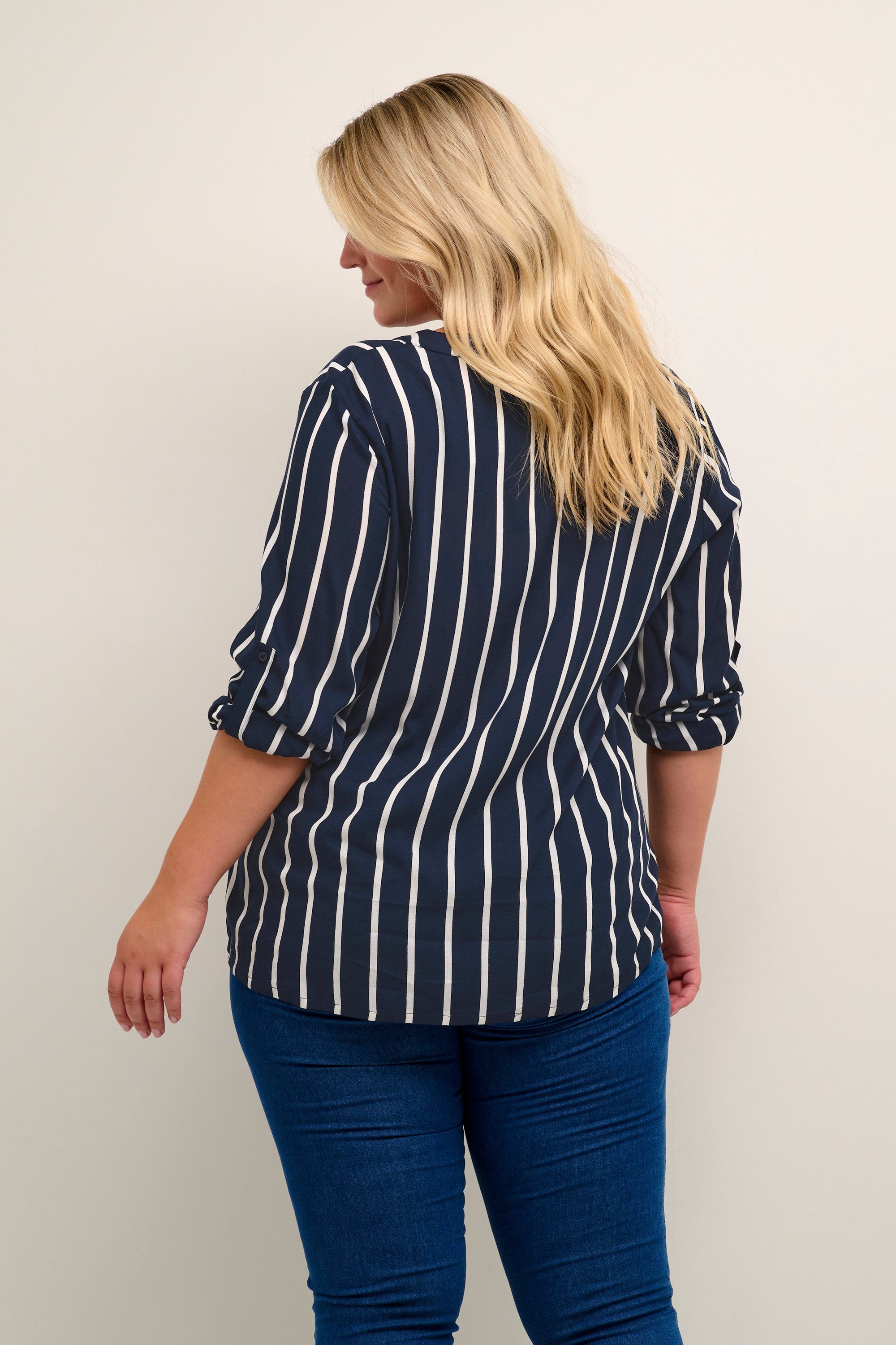 KAFFE Curve Langarmbluse Langarm-Bluse KCsida Große günstig online kaufen
