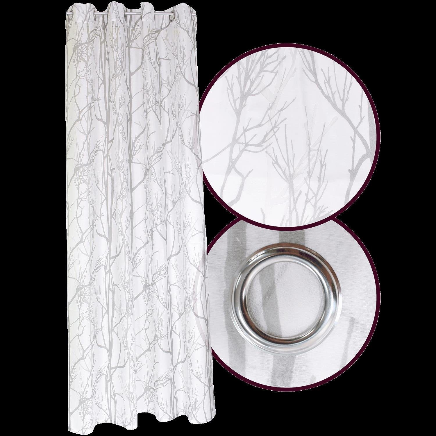 EXKLUSIV HEIMTEXTIL Vorhang Ösenvorhang 140x235 cm Forest (1 St), Ösen, hal günstig online kaufen