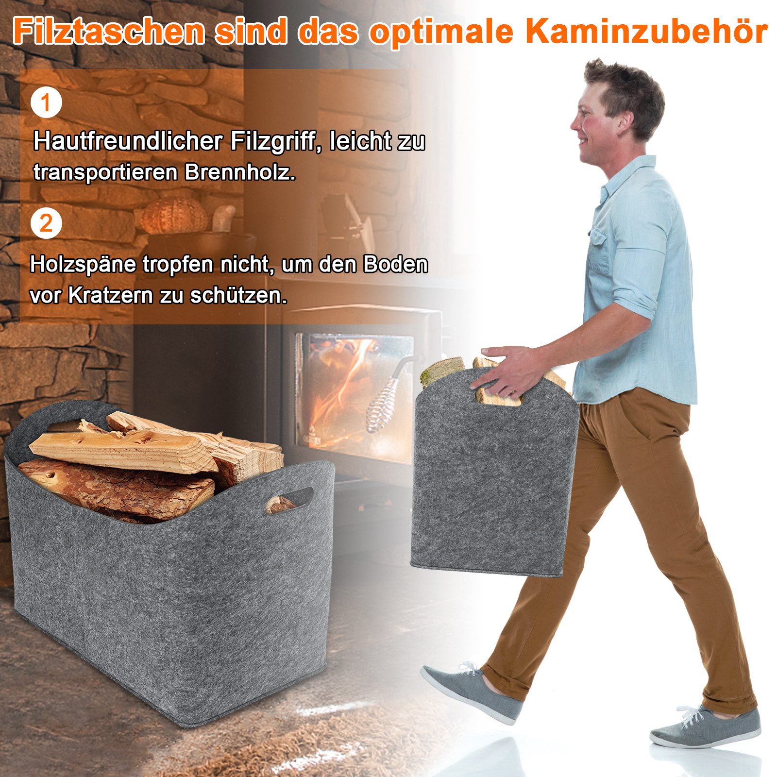 FIVMEN Allzweckkorb Henkeltasche Aufbewahrungstaschen (Set) – Bild 5 von 5