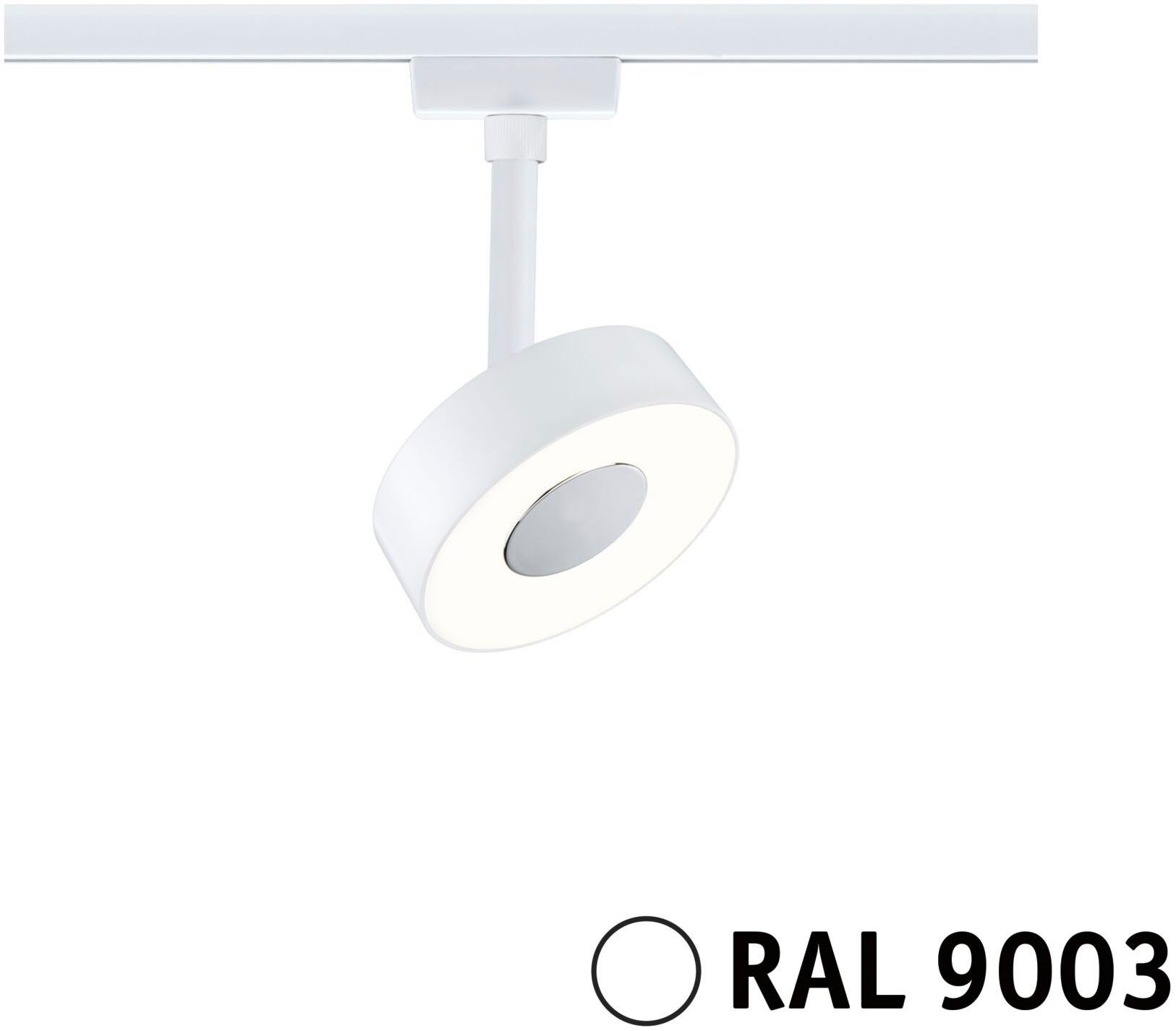 Paulmann Schienensystem-Leuchten URail LED Schienenspot 3-Step-Dim Circle Einzelspot Signalweiß, LED fest integriert, Warmweiß, Memoryfunktion, mehrere Helligkeitsstufen