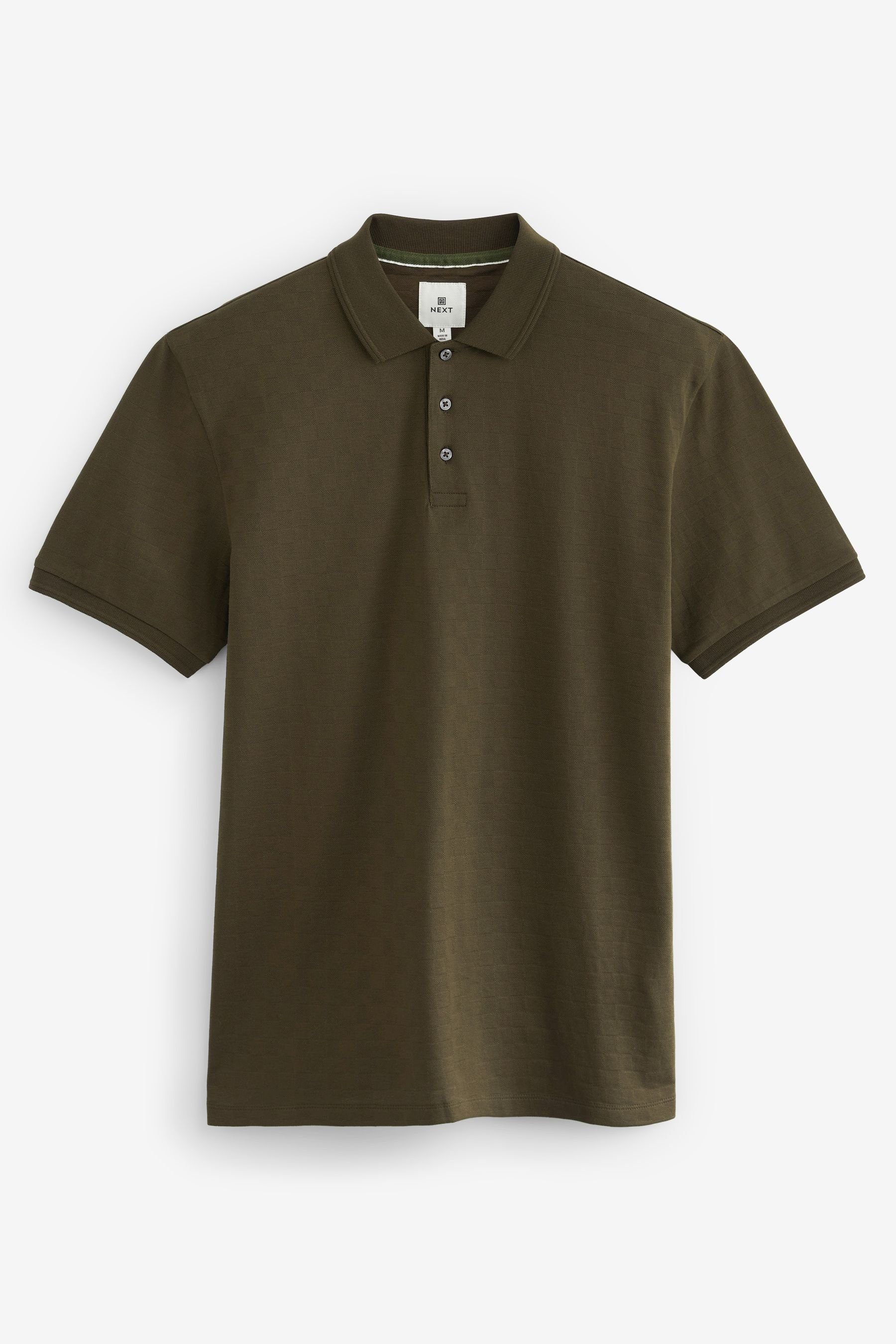 Next Poloshirt Strukturiertes Polo-Shirt (1-tlg) Green