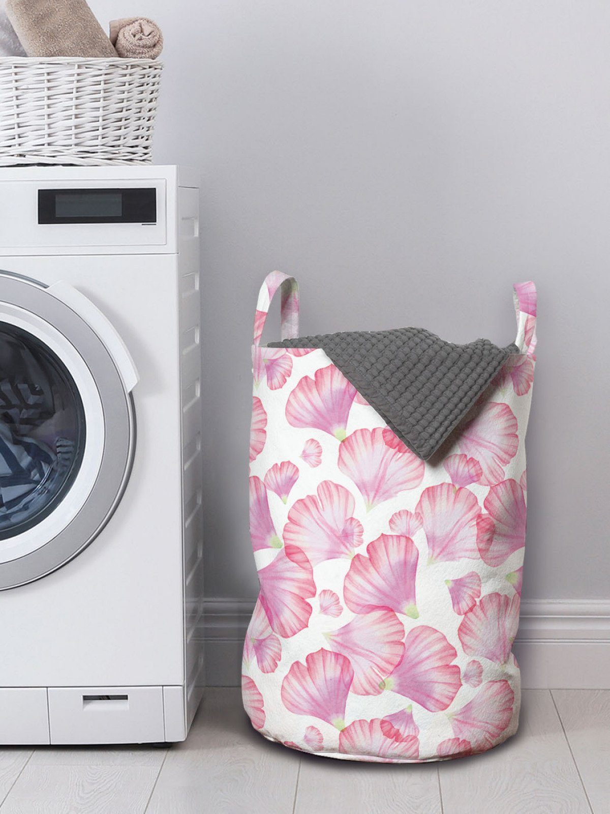 Abakuhaus Rose Waschsalons, Griffen Blume Kordelzugverschluss mit Wäschekorb für Wäschesäckchen Pflanzen-Kosmetik