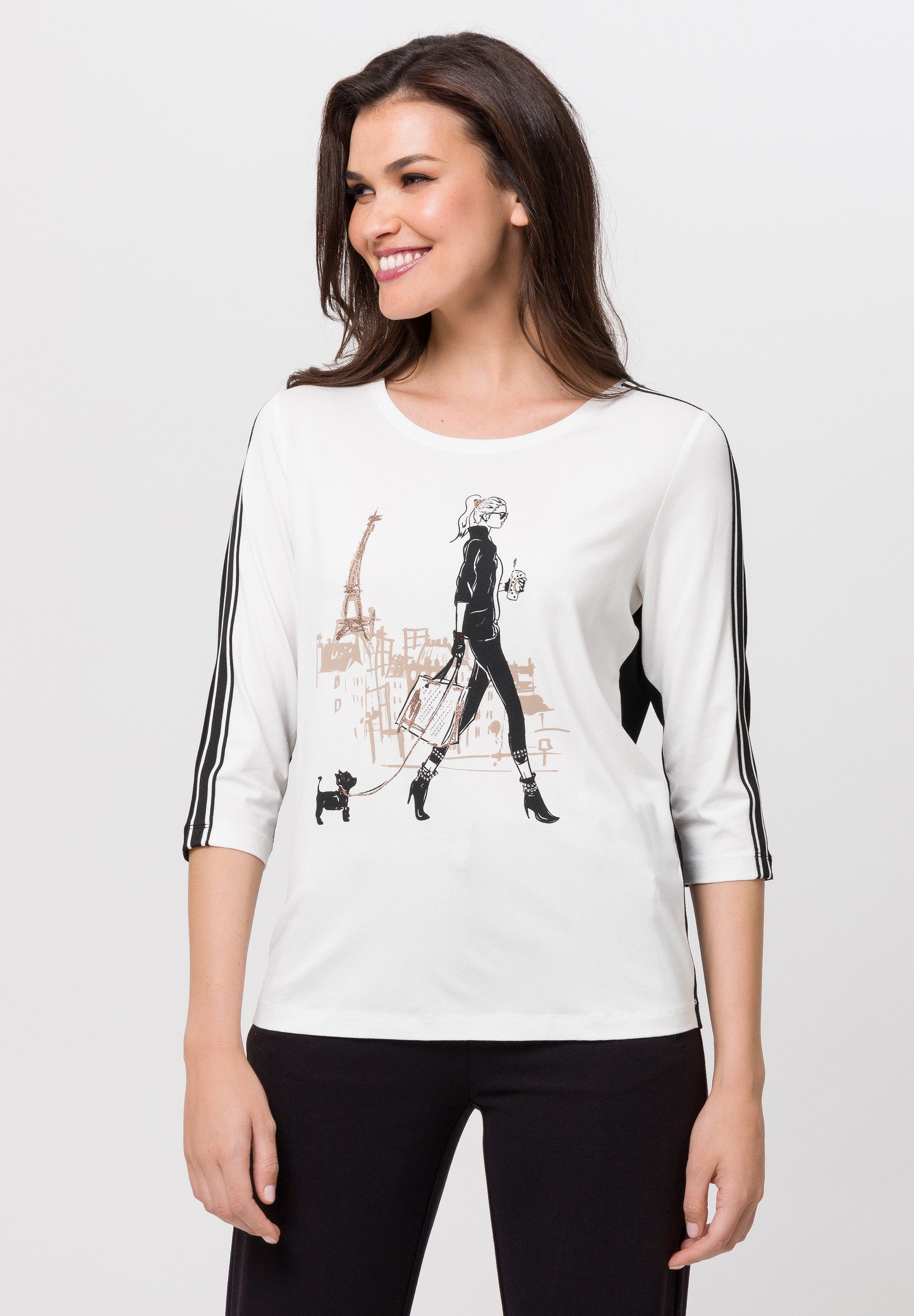 3/4-Arm-Shirt mit Frontprint