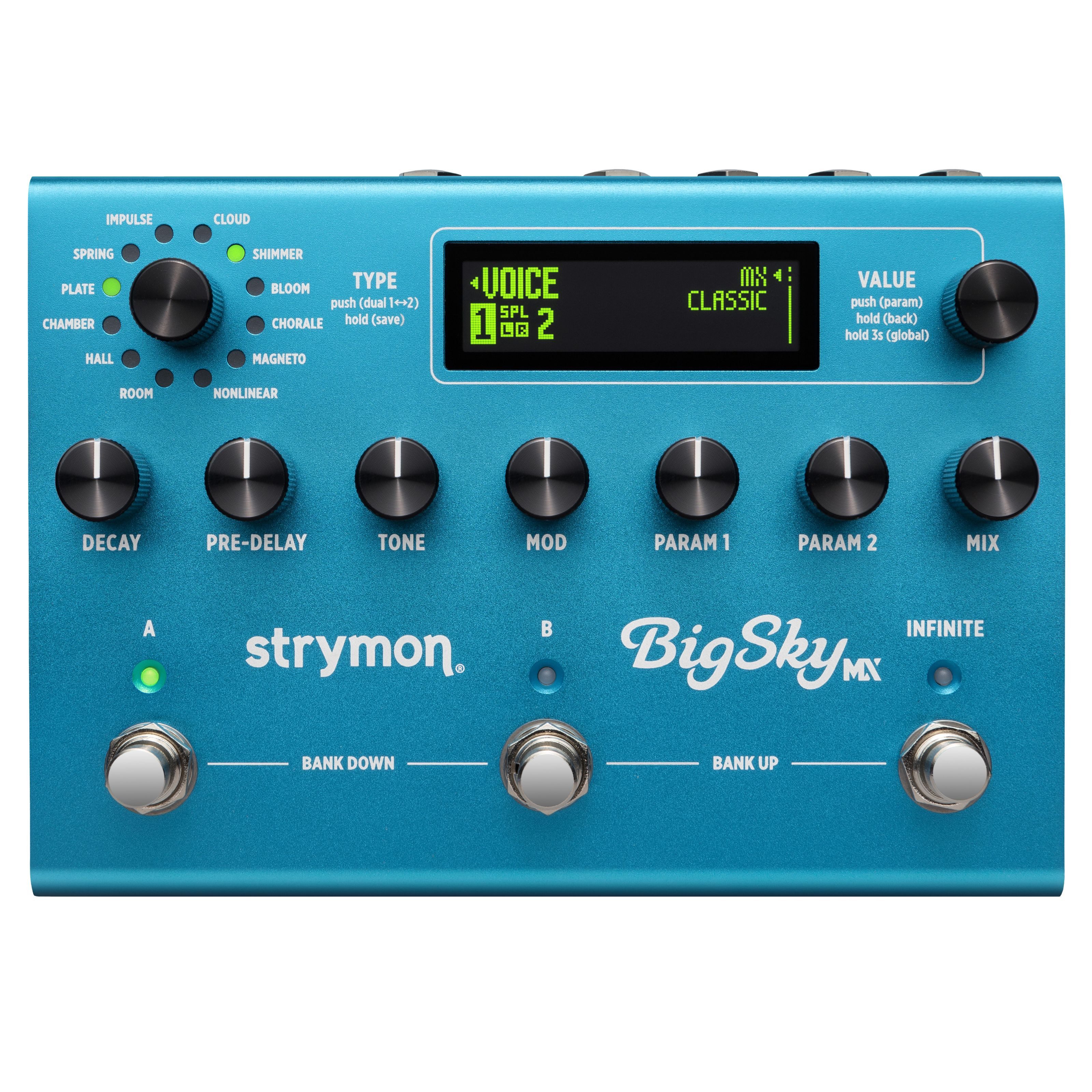 Strymon Musikinstrumentenpedal, (Effekte, Delays/Echos/Reverb), Big Sky MX - Effektgerät für Gitarren