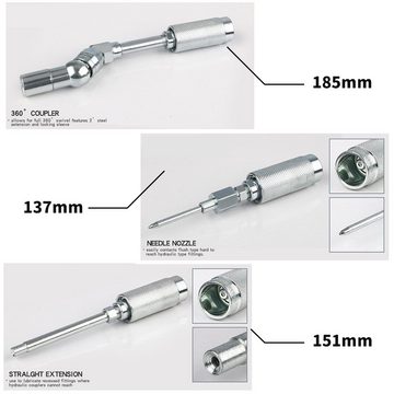 OSTWOLKE Werkzeugset 7-tlg Fettpresse Zubehör Adapter für Fettpressen Werkzeug Satz Zubehör, (1-St)