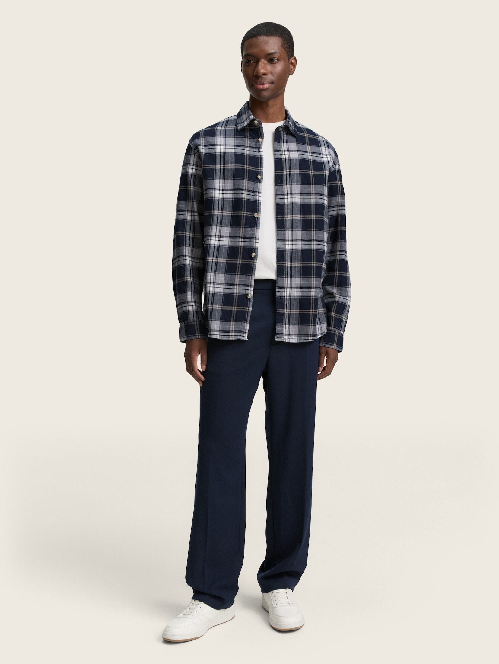 TOM TAILOR Denim Langarmhemd Blusen & Shirts Relaxed Fit Hemd mit Karomuster