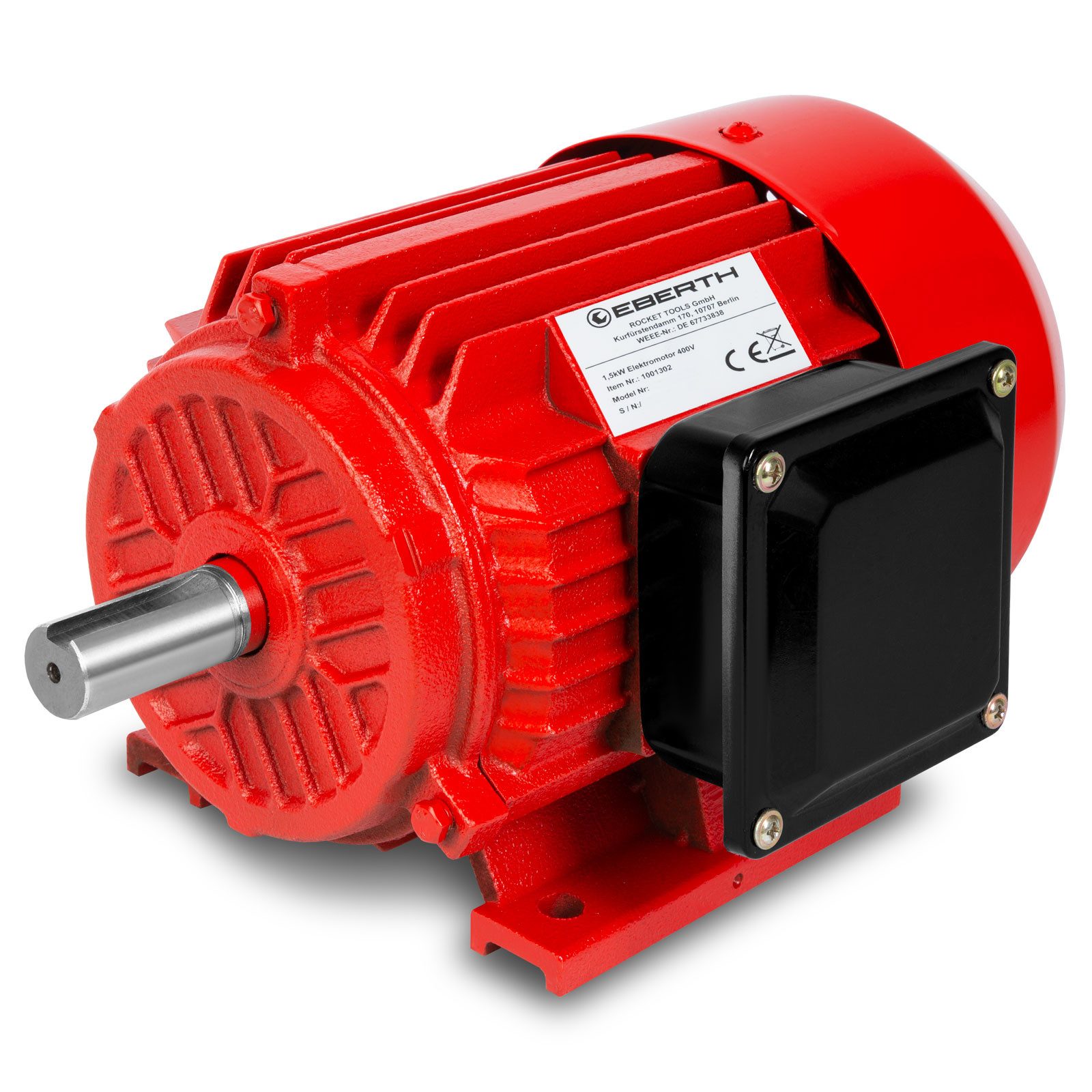 Rollladenmotor Elektromotor 400V mit 1,5 kW Leistung, Drehstrommotor aus Aluminium