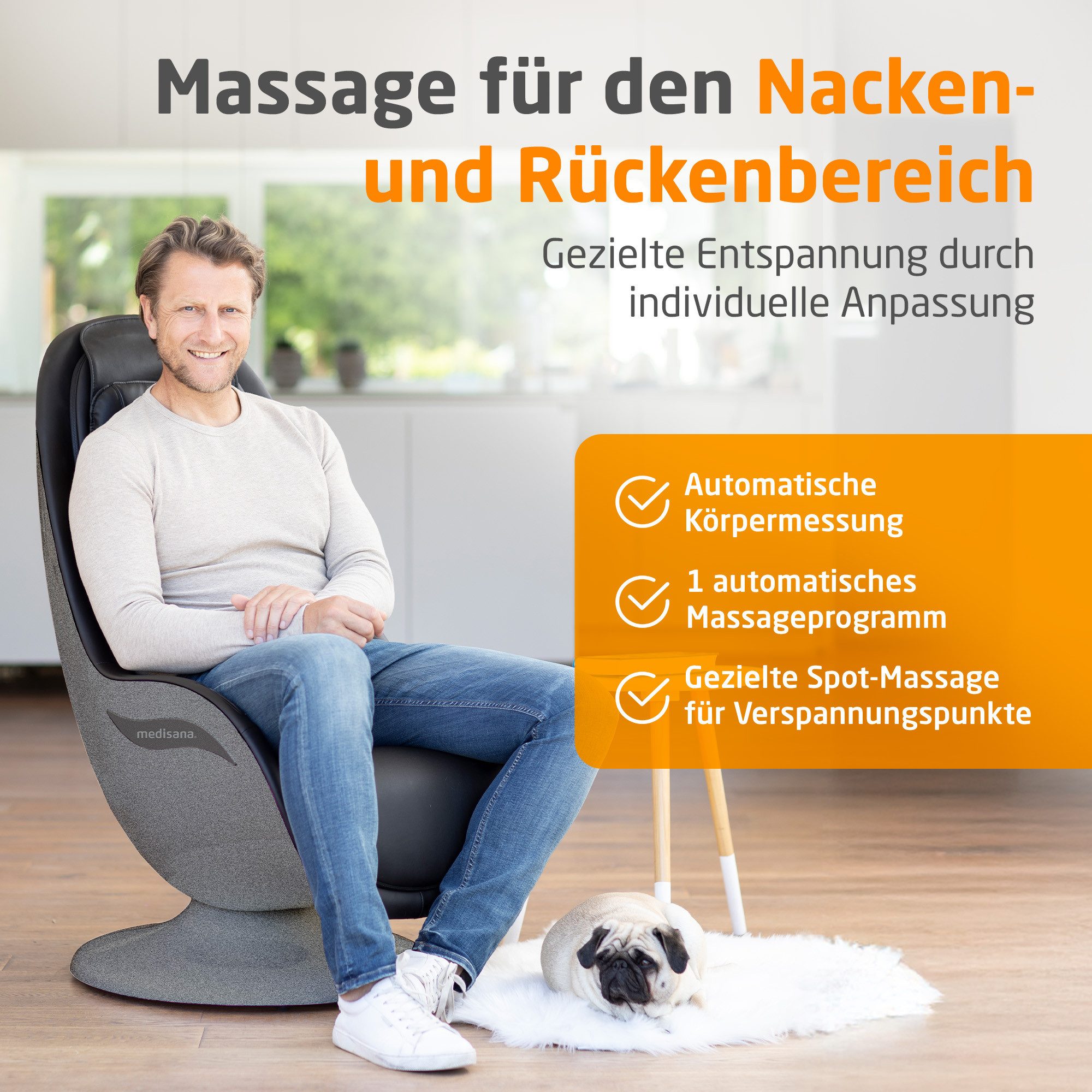 medisana Massagegerät RS 670 Lounge Chair - Egg Chair