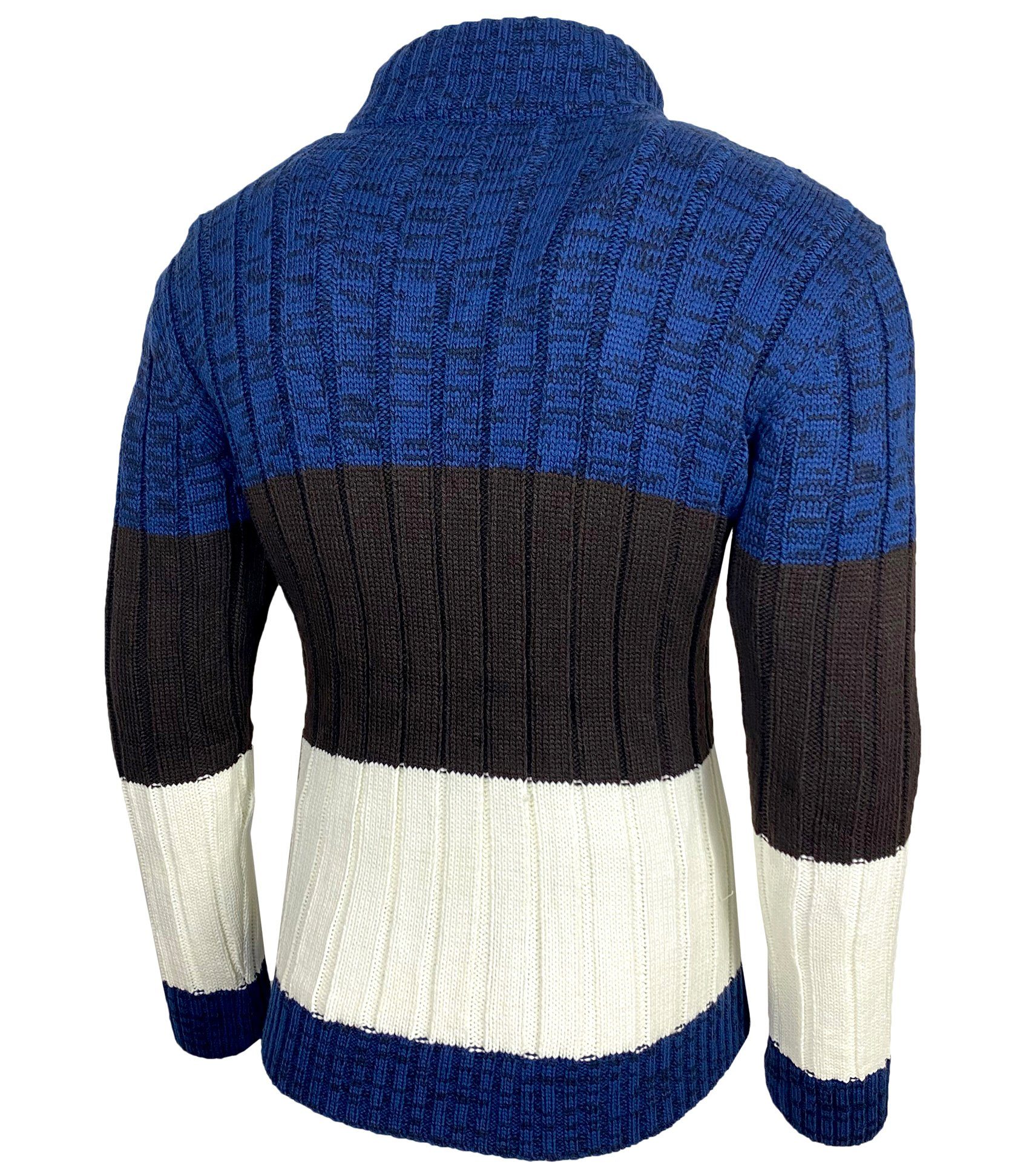 Baxboy Strickpullover Baxboy Herren Grobstrick Pullover Stehkragen Pulli B-51112