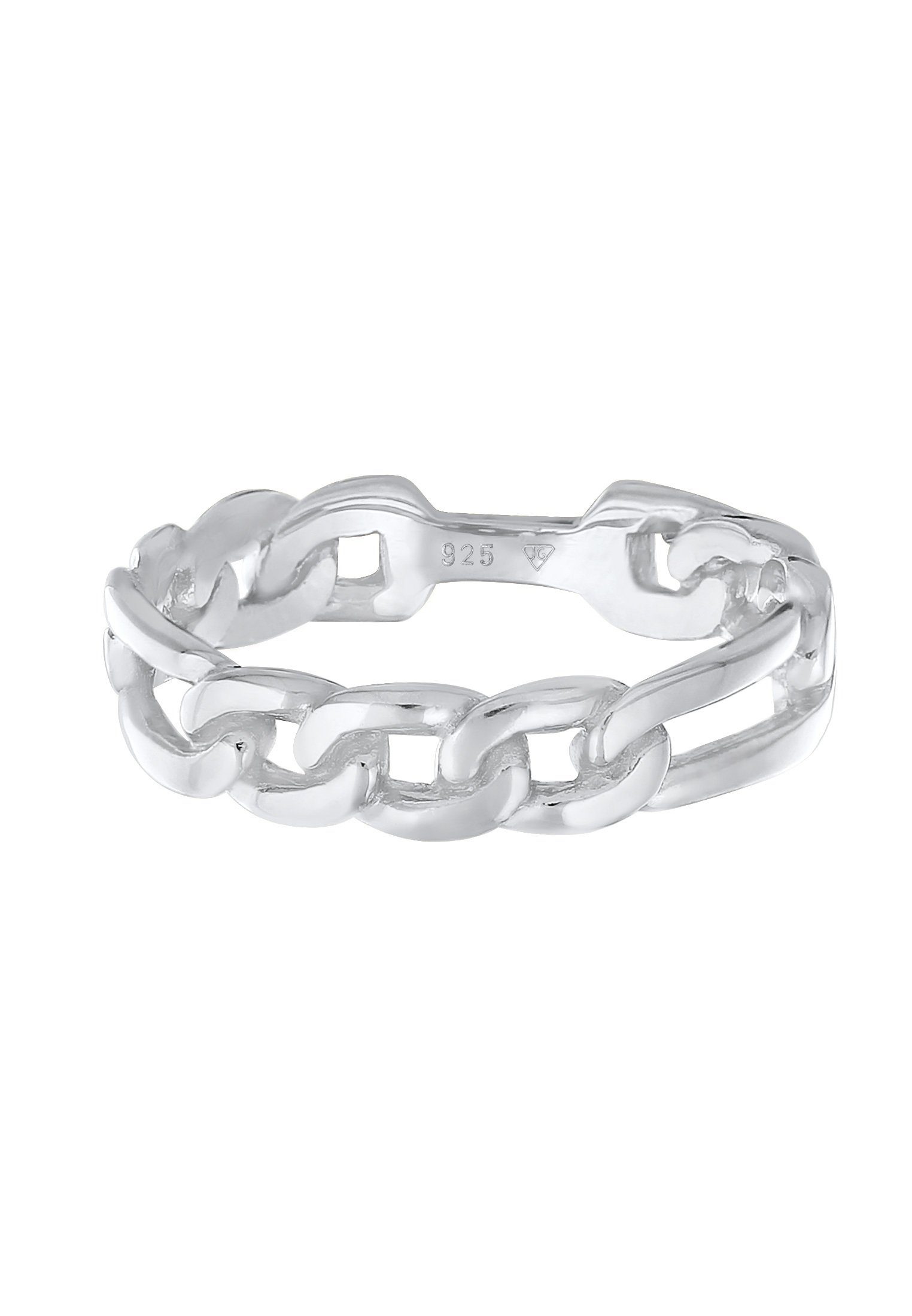 Elli Fingerring Bandring Figaro Panzer Glieder Chunky 925 Silber