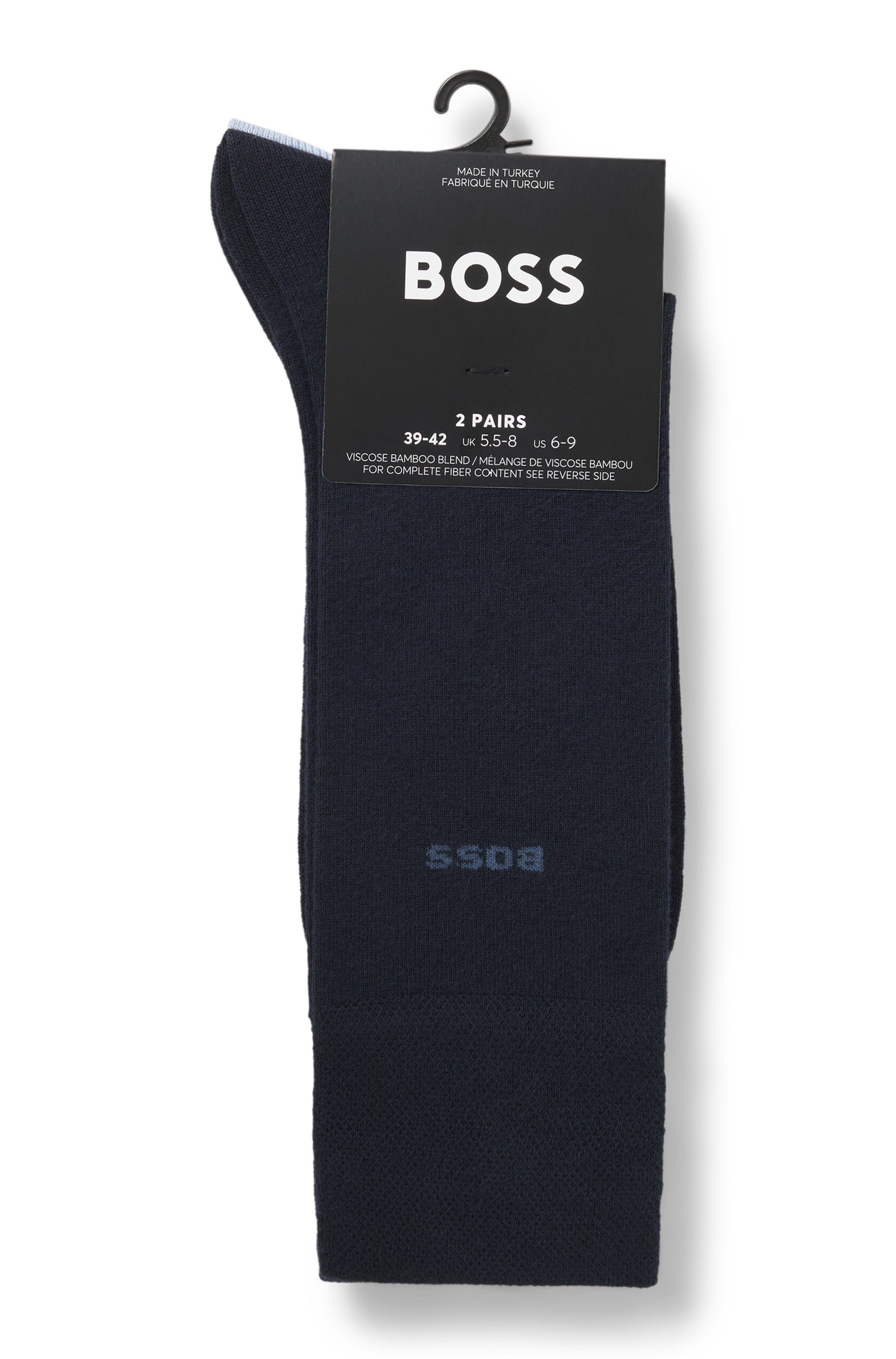 BOSS Businesssocken 2P RS Bamboo 1027 (Packung, 2-Paar) mit Strickbündchen günstig online kaufen