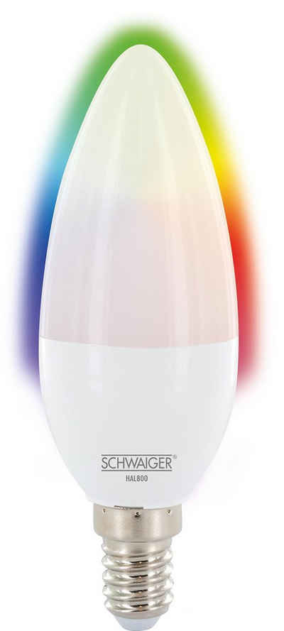Schwaiger HAL800 LED-Leuchtmittel, E14, RGBW Multicolor, dimmbar