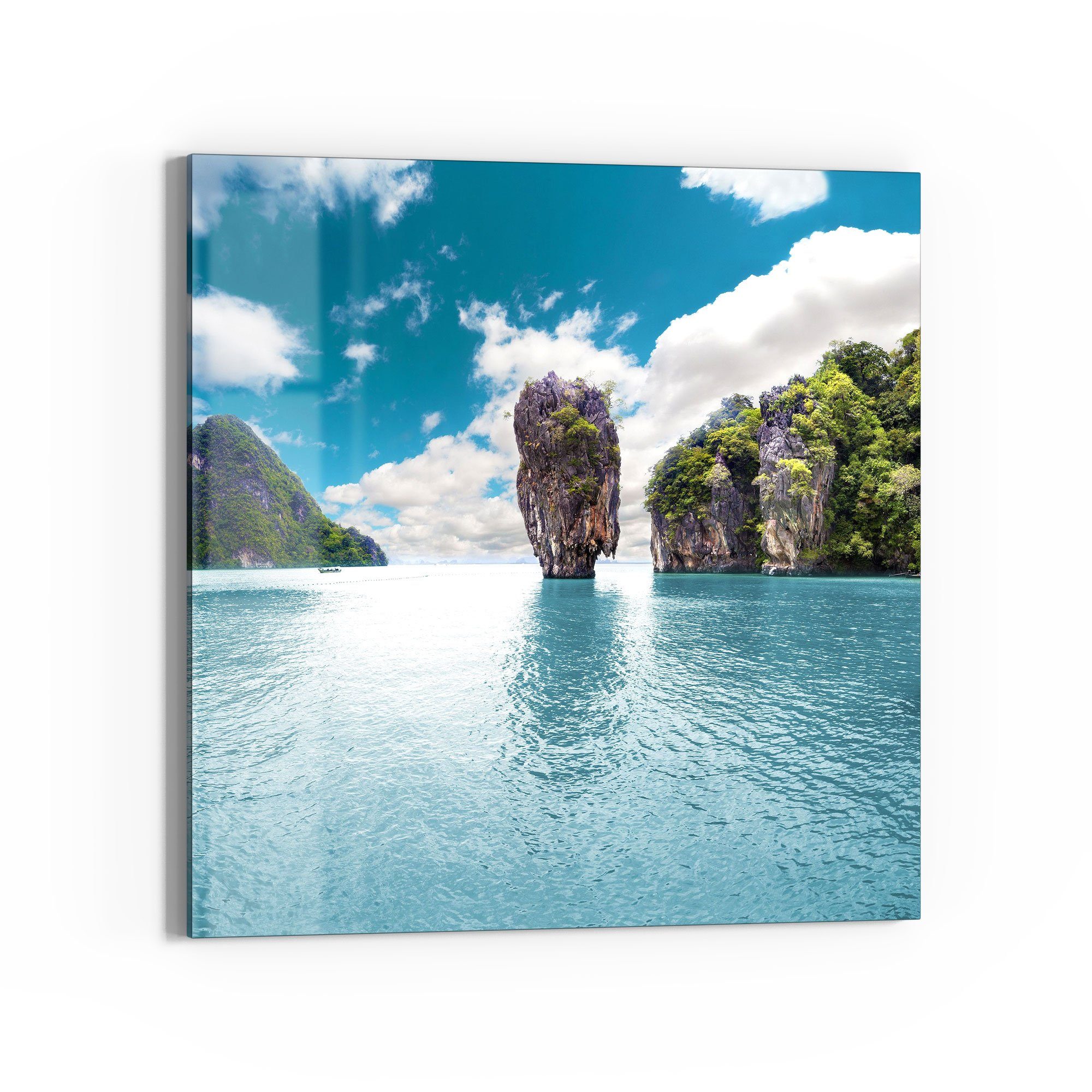 DEQORI Glasbild 'Paradiesisches Thailand', 'Paradiesisches Thailand', Glas Wandbild Bild schwebend modern