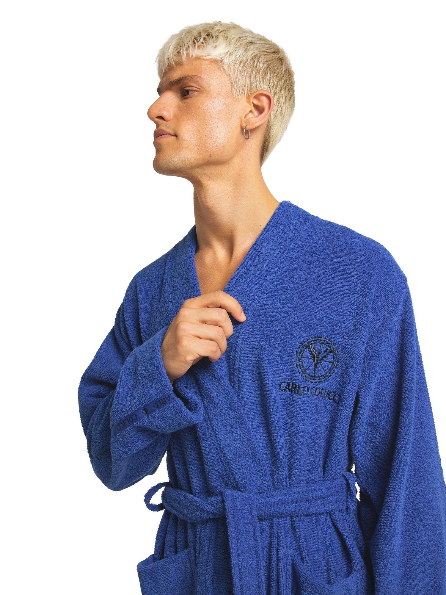 CARLO COLUCCI Bademantel Vito, 100% Baumwolle