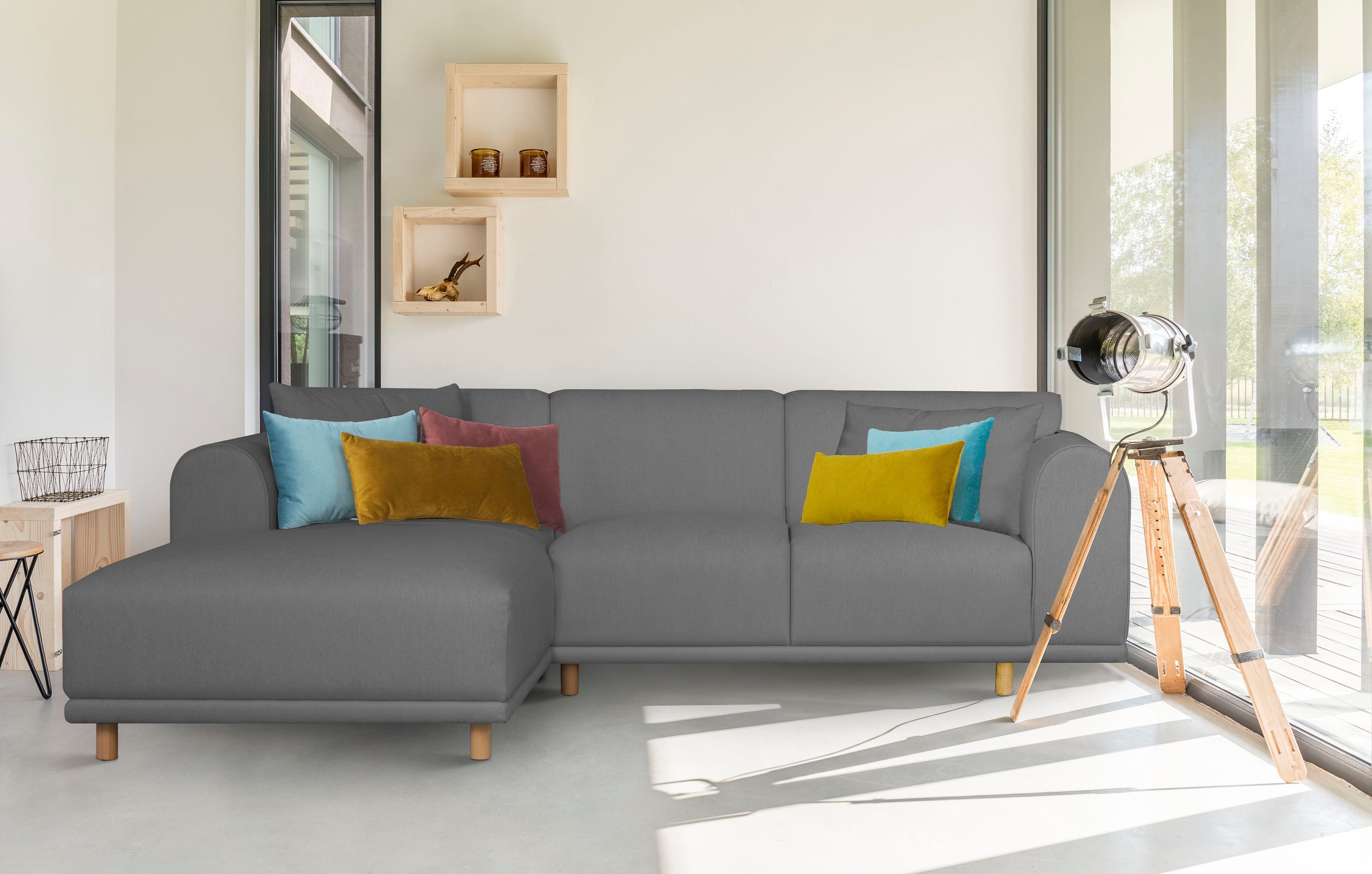 andas Ecksofa Maroon L-Form, in skandinavischem günstig online kaufen