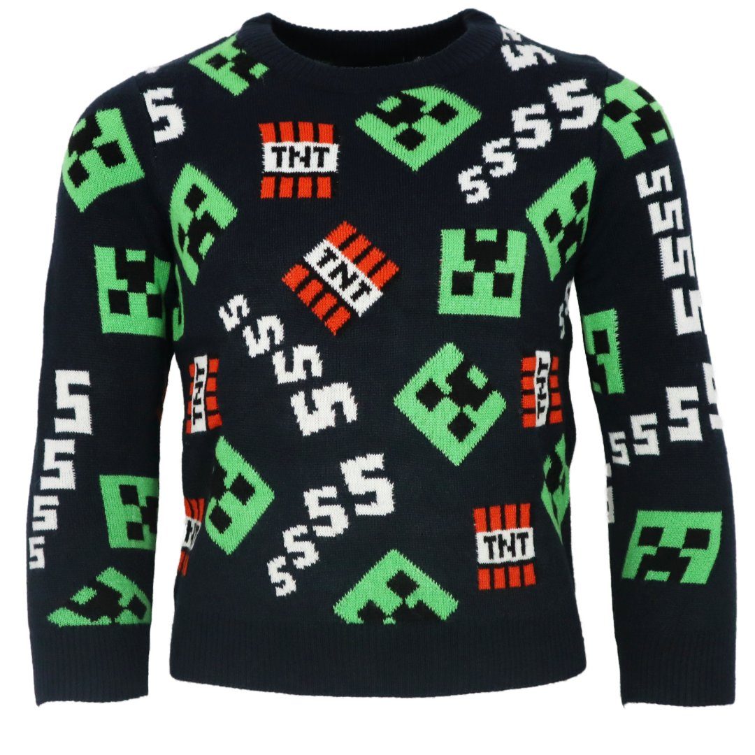 Sweater Minecraft bis Gr. Kinder Pulli Minecraft Jungen Creeper 152 Pullover TNT 116