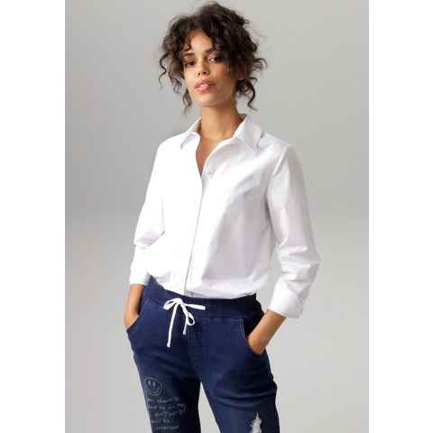 Aniston CASUAL Longbluse mit kurzen Seitenschlitzen