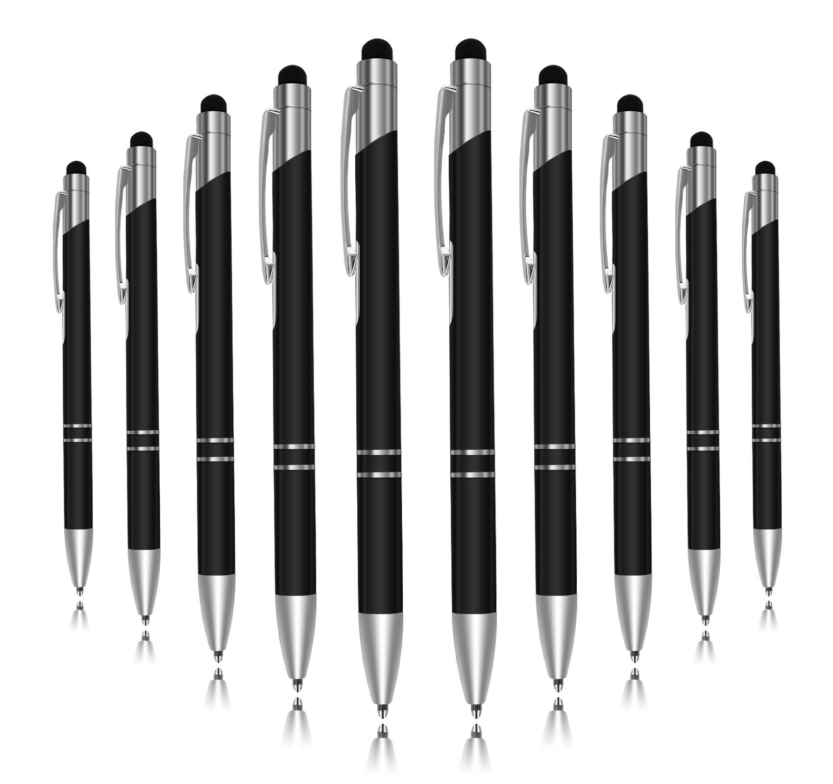 lindahandel Kugelschreiber 2-in-1 Kugelschreiber mit Touchscreen Stift, blaue Mine, (10-tlg), Kugelschreiber für Smartphone & Tablet, Büro & Schule