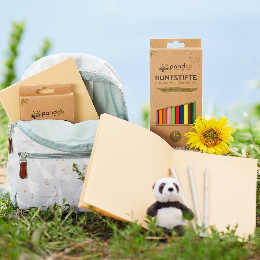 pandoo Bleistift 12 Bleistifte aus recyceltem Zeitungspapier, (12-tlg)