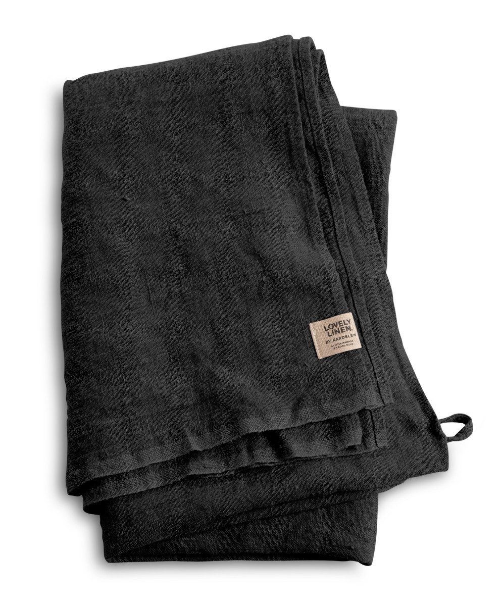 Lovely Linen Strandtuch Linen Lovely Strandtuch darkgrey 145 x 200 cm (1 Stück), 100% Leinen (BTL0197), LOVELY 145X200 DARK GREY L44xB34xH5 CM