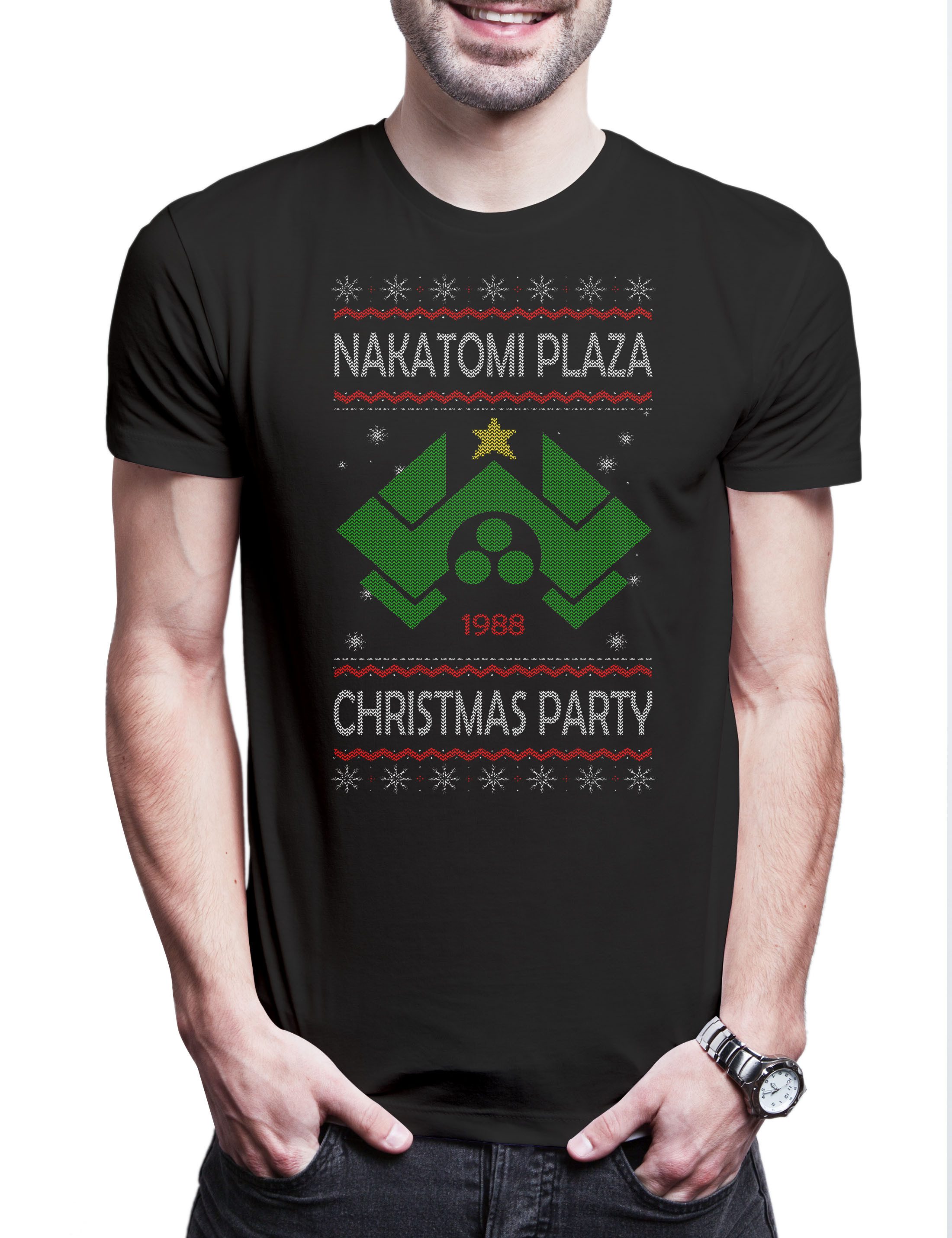 Print-Shirt Nakatomi Plaza Christmas Herren T-Shirt Merry Hard Santa Die Langsam