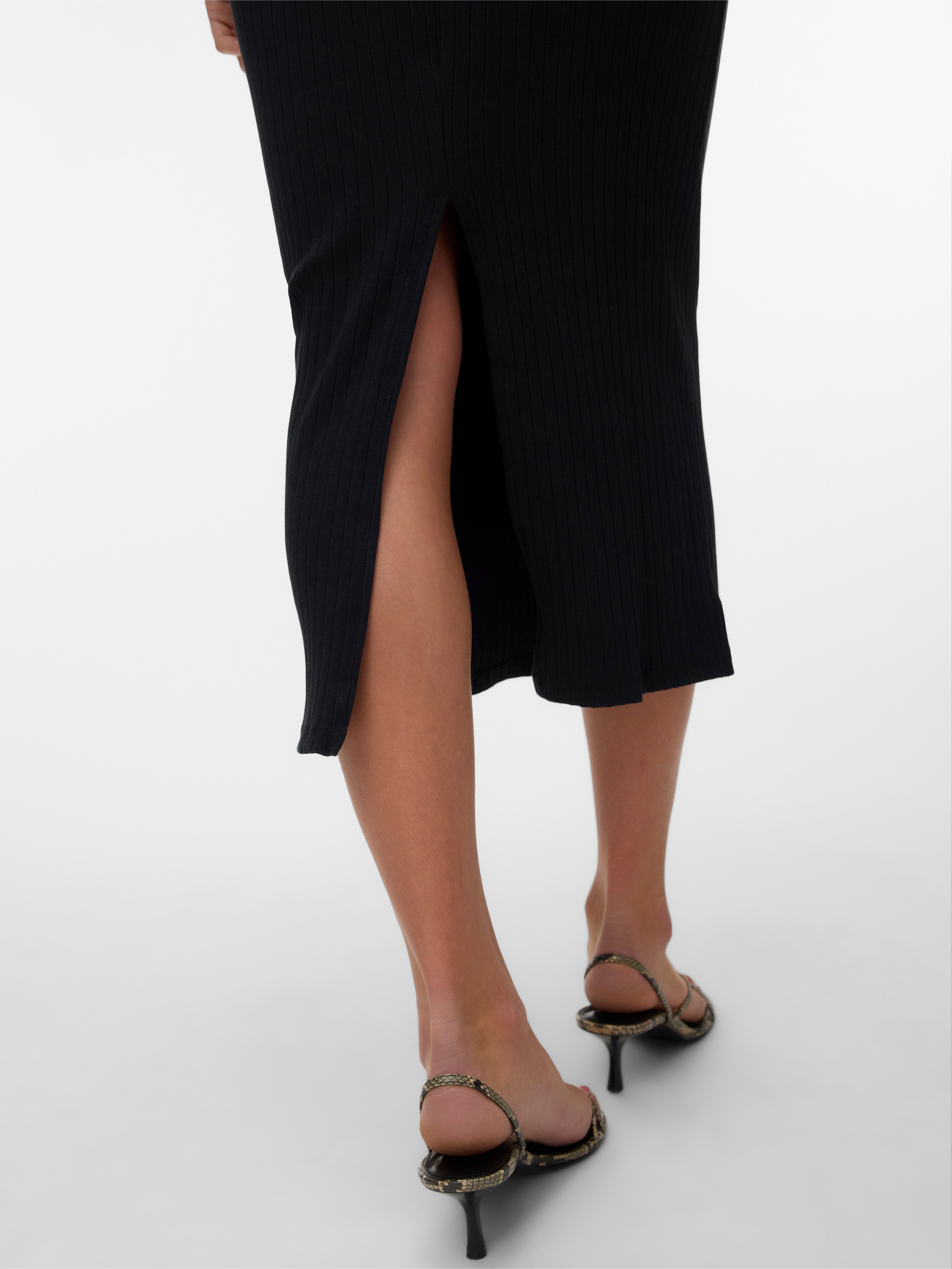 Vero Moda Maxirock VMRUBY NW ANKLE SKIRT JRS NOOS elastische Baumwollmischung, Gehschlitz