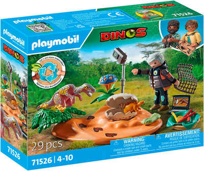 Playmobil® Konstruktions-Spielset Stegosaurusnest mit Eierdieb (71526), Dinos, (29 St), Made in Europe