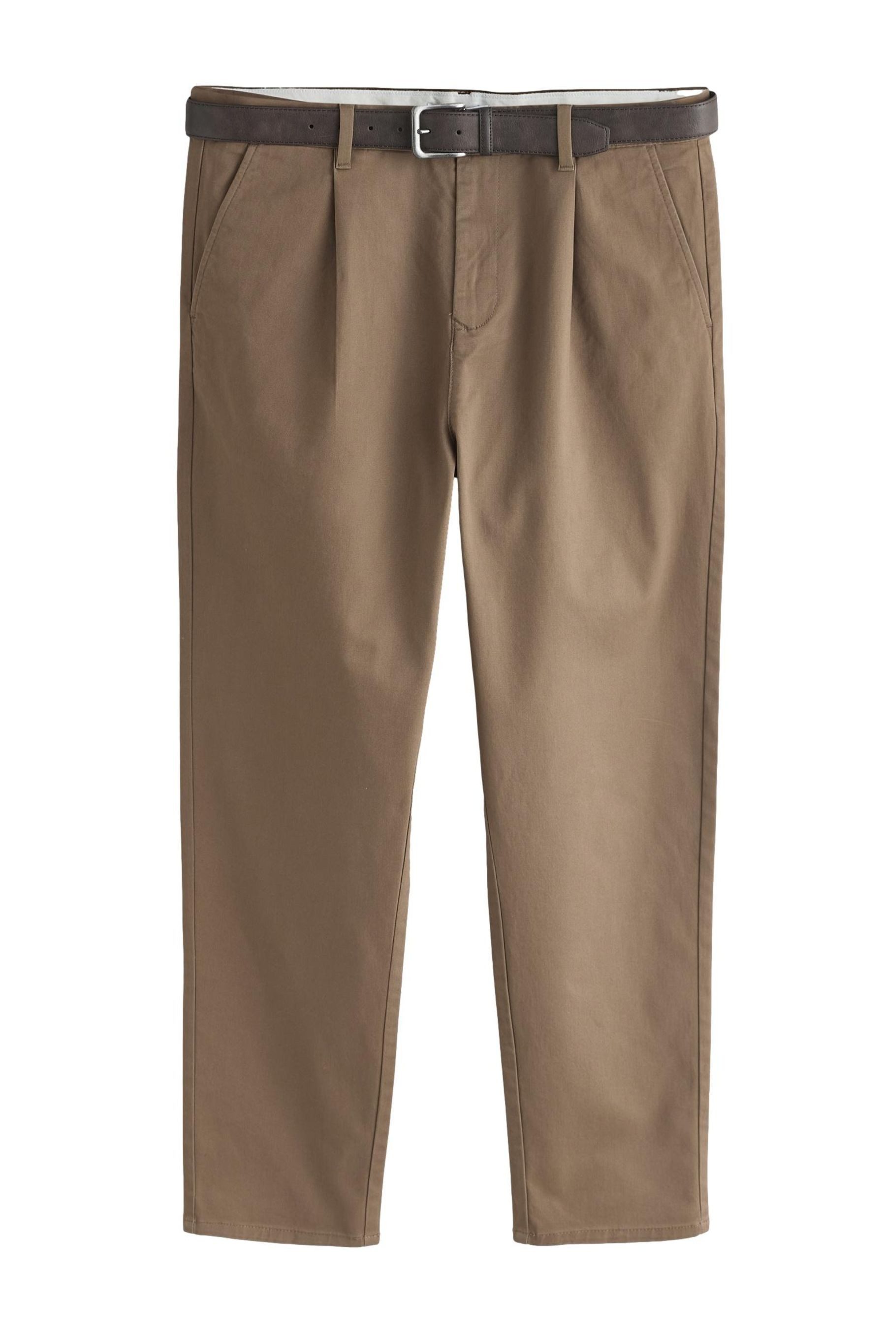 Tapered-fit-Jeans Regular Fit Chinohose mit Gürtel + konischem Bein