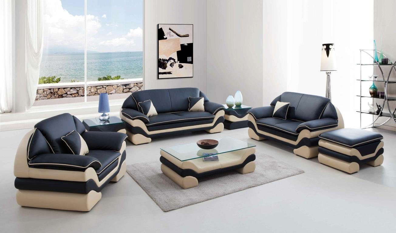 JVmoebel Sofa Klassische Couch Polster Sofagarnitur 3+2+1 Komplett Set Leder, Made in Europe