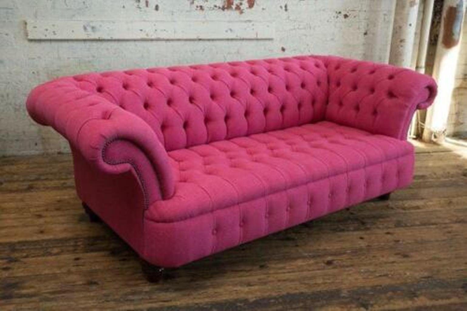 Big Chesterfield Couch Textil Design Sofa Chesterfield-Sofa, Wohnzimmer JVmoebel