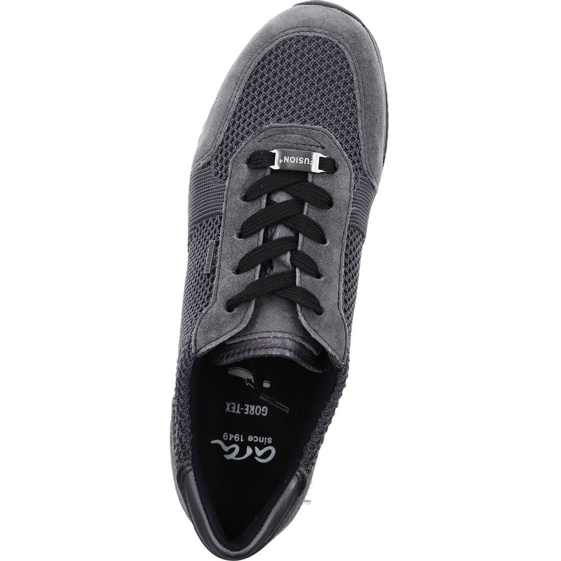 046922 Ara Lissabon Ara - Materialmix Schnürschuh grau Schnürschuh Schuhe,