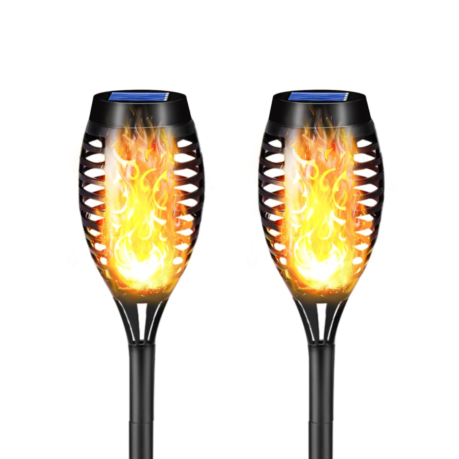 LQWELL LED Solarleuchte Solarleuchten Solar Fackellicht für Außen Garten, L günstig online kaufen