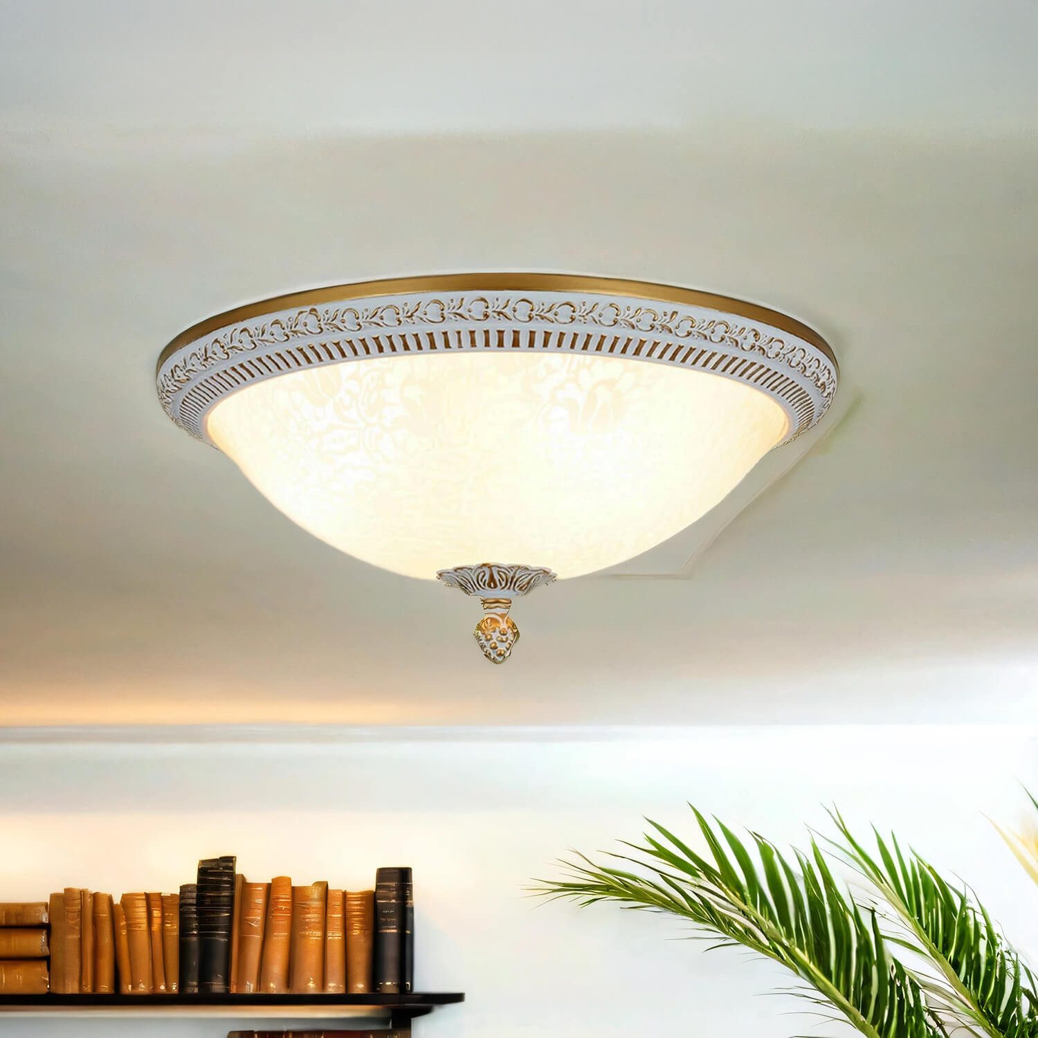 Licht-Erlebnisse Deckenleuchte PAULA, ohne Leuchtmittel, Metall Glas E27 Ø günstig online kaufen