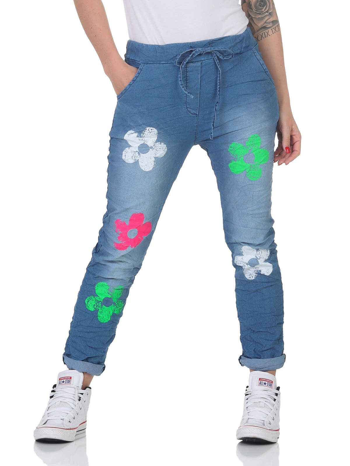 simaranda Sweatpants Damen Jogginghose Jeans 21347 34-38 Mittelblau