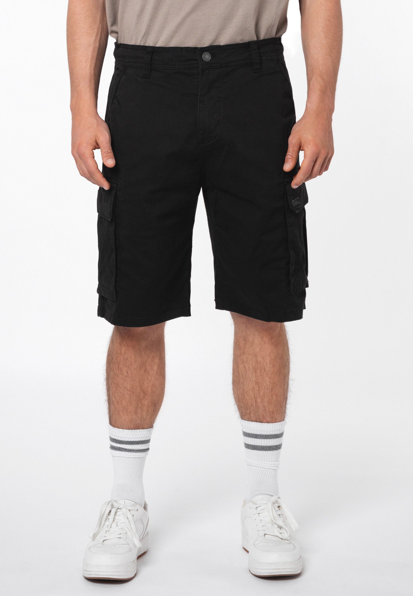 SUBLEVEL Shorts Herren Cargoshorts Kurze Stretch-Twill-Shorts, Cargotaschen