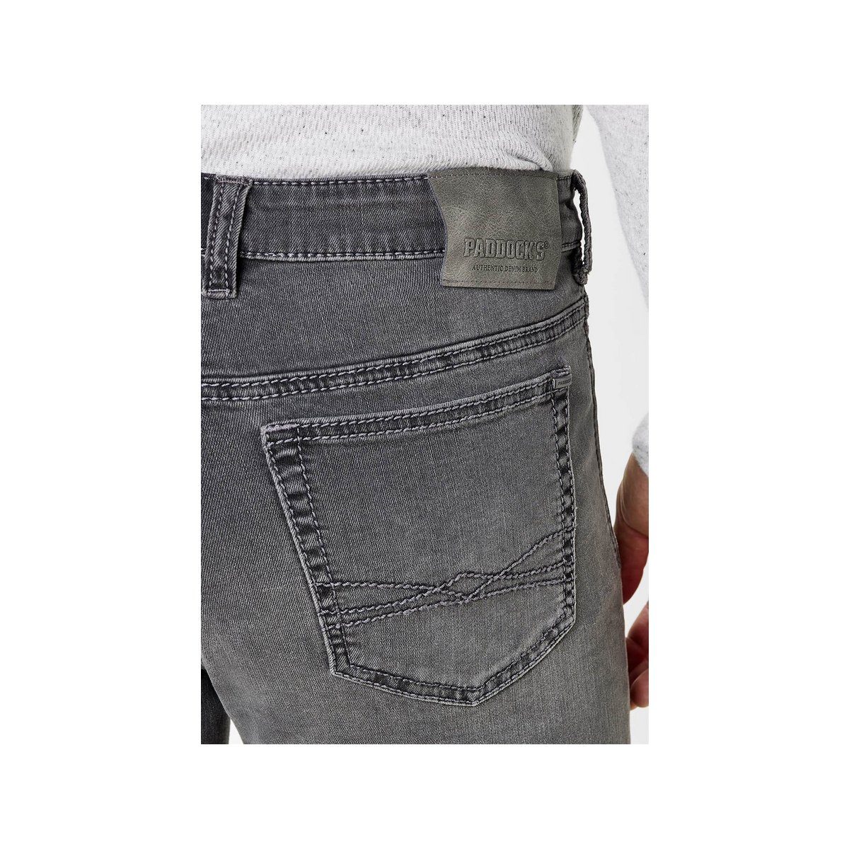 grau 5-Pocket-Jeans Paddock's (1-tlg)