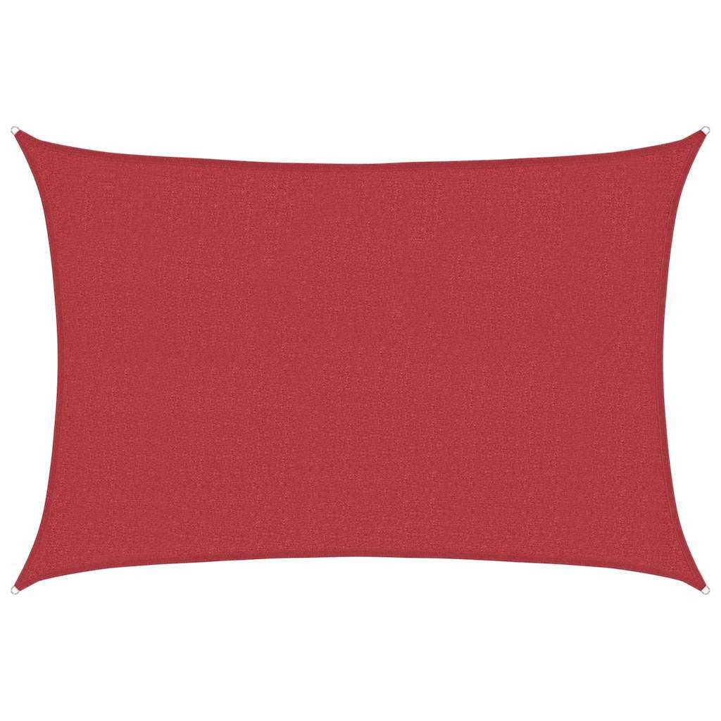 vidaXL Sonnensegel Sonnensegel 160 g/m² Rot 2,5x4 m HDPE, (1-tlg)