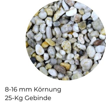 GarPet Kieselsteine Quarzkies 8-16 mm 25 Kg