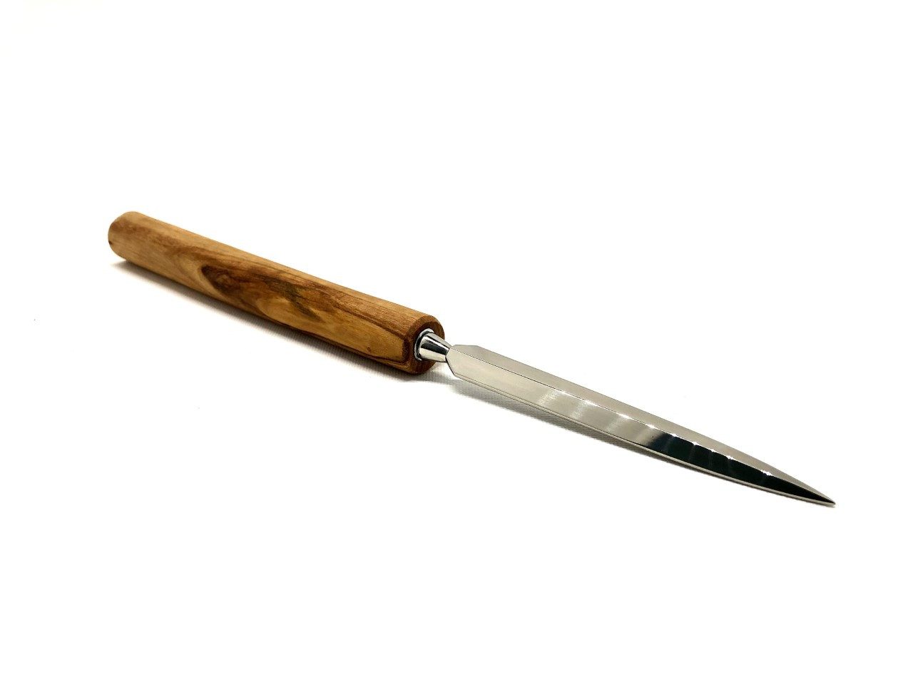 Olivenholz-erleben Brieföffner mit Metallspitze und Griff aus echtem Olivenholz, Jedes Stück ein Unikat, perfekt zum Öffnen von Briefen