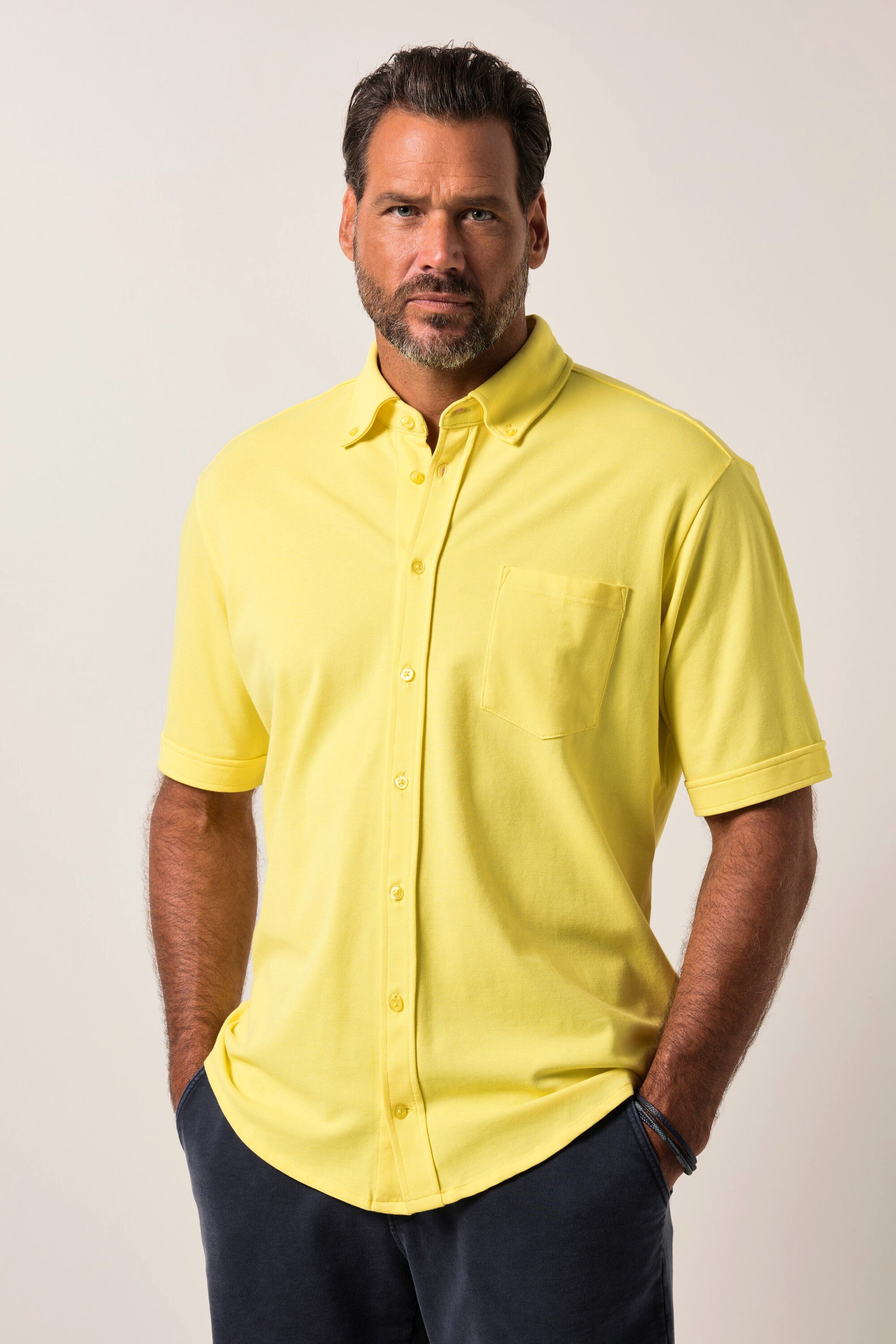 JP1880 Kurzarmhemd JP 1880 Piqué-Hemd FLEXNAMIC® günstig online kaufen
